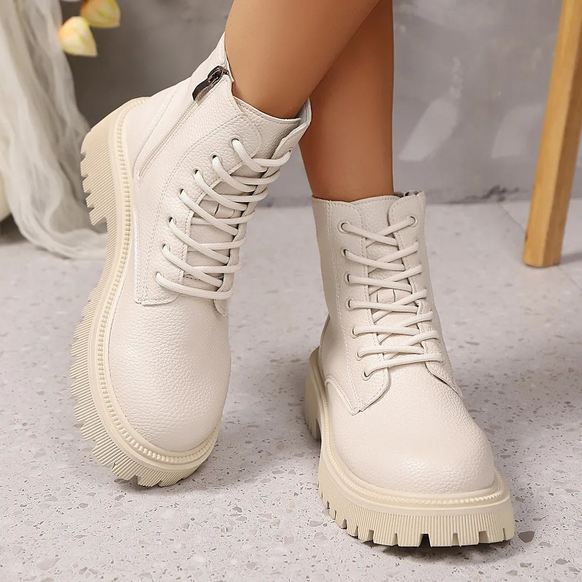 Lace Up Platform Boots - Flip Flop Dynasty