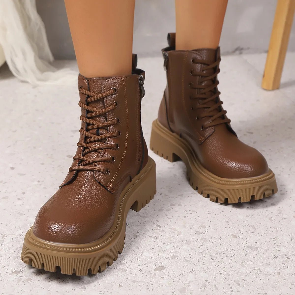 Lace Up Platform Boots - Flip Flop Dynasty