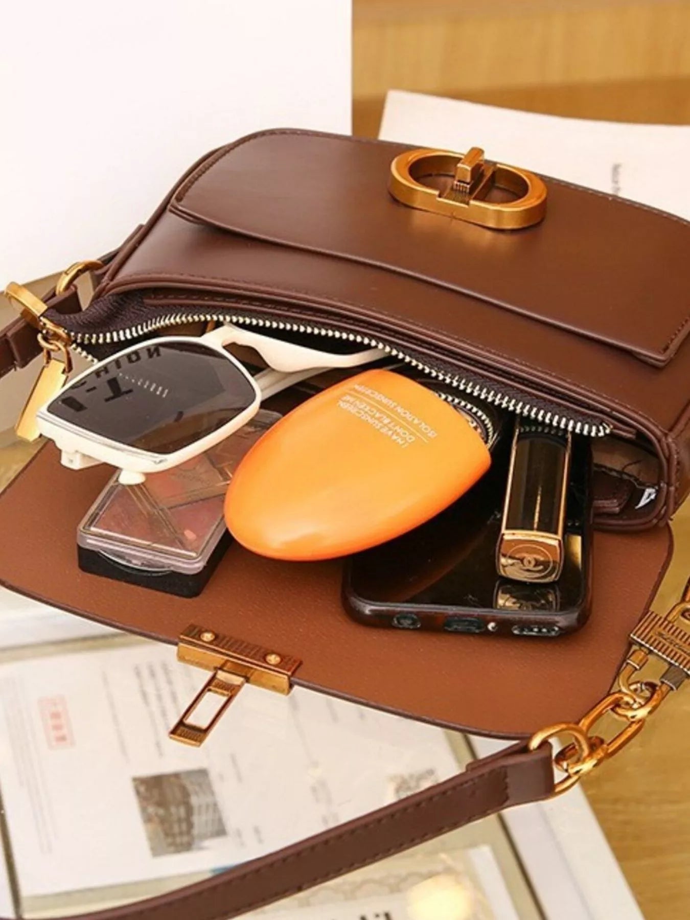 Leather Flap Shoulder Bag - Flip Flop Dynasty