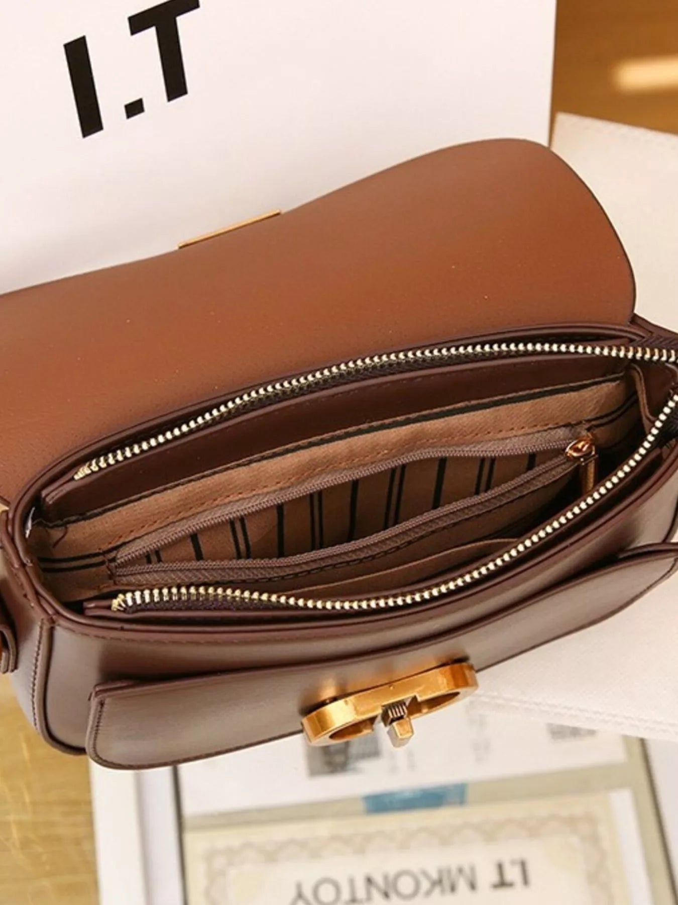 Leather Flap Shoulder Bag - Flip Flop Dynasty