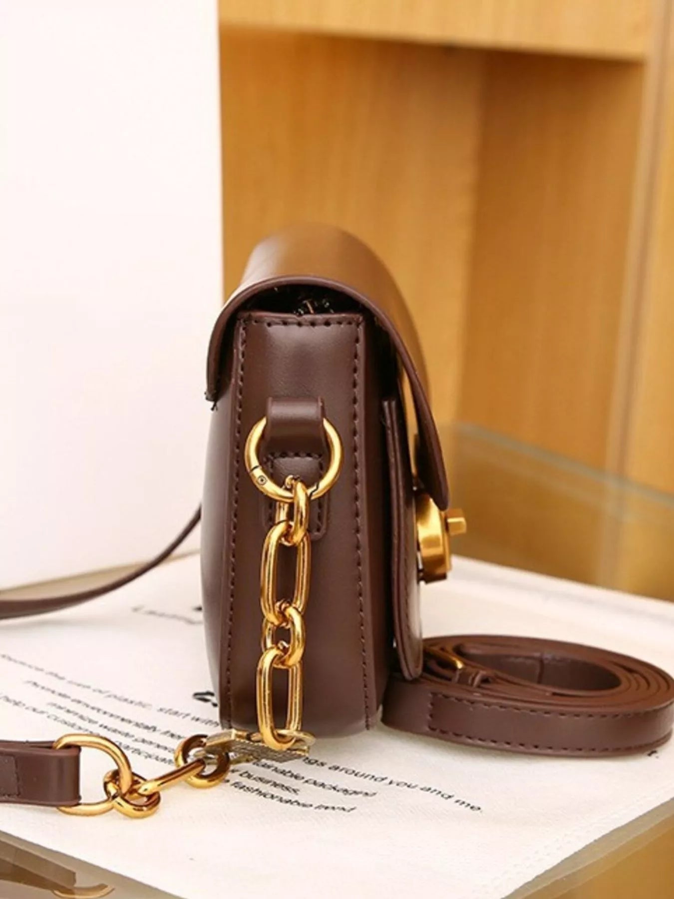 Leather Flap Shoulder Bag - Flip Flop Dynasty