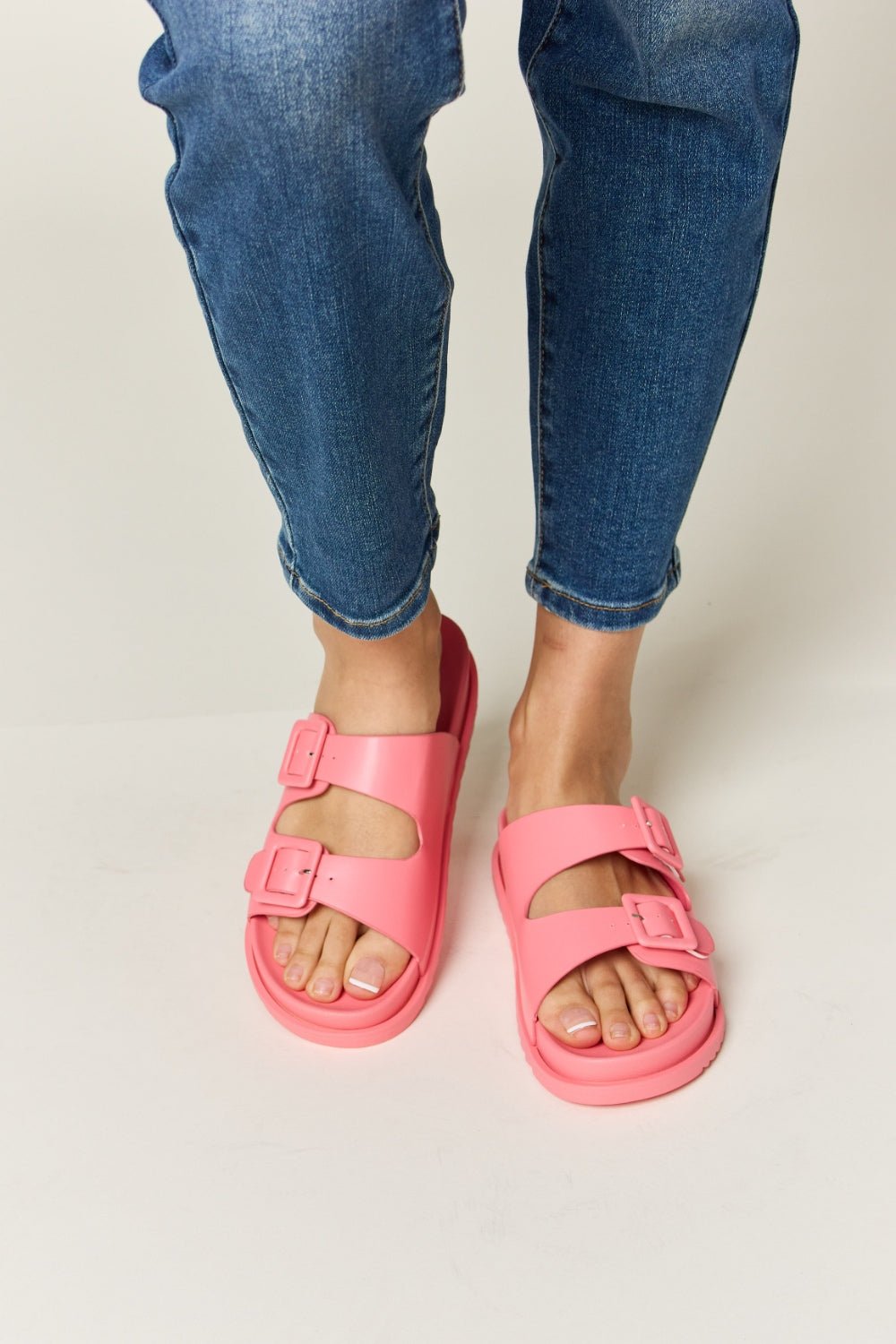 Legend Double Buckle Open Toe Sandals - Flip Flop Dynasty