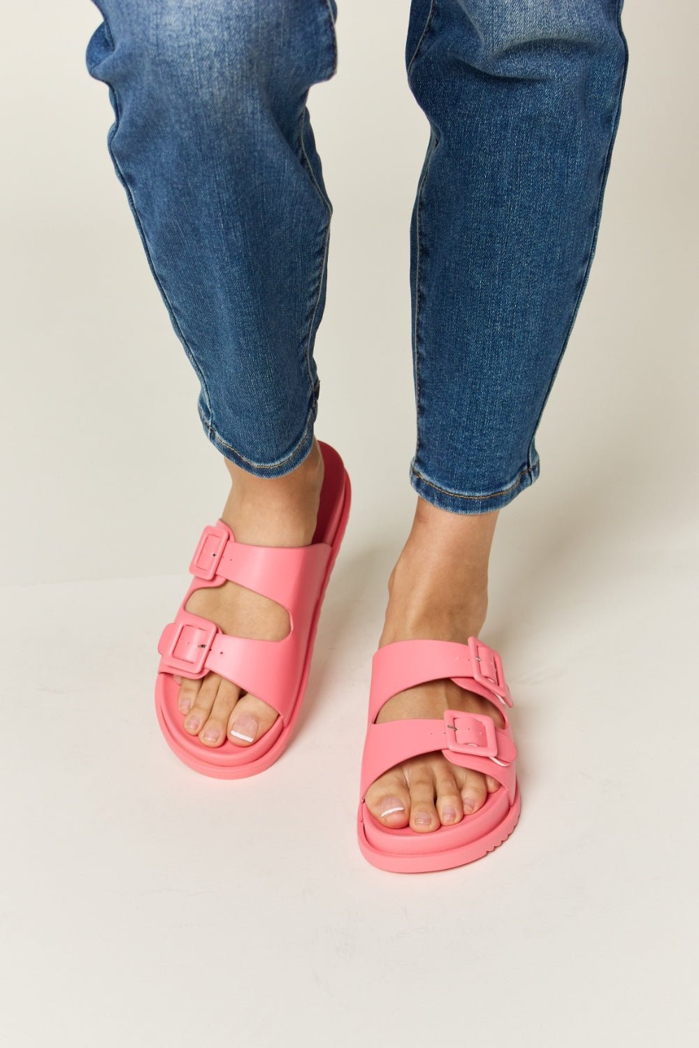 Legend Double Buckle Open Toe Sandals - Flip Flop Dynasty