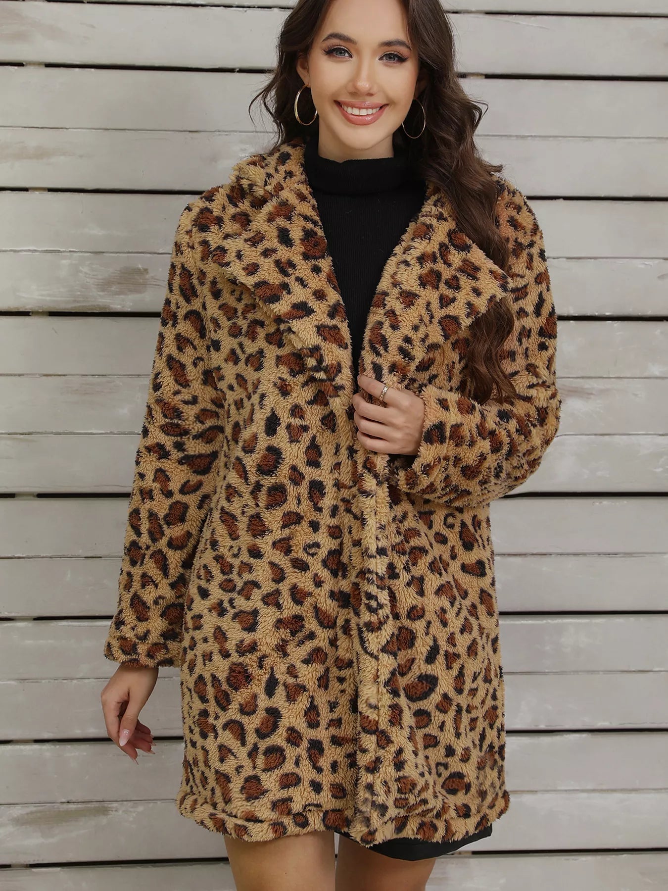 Leopard Fuzzy Teddy Coat - Flip Flop Dynasty