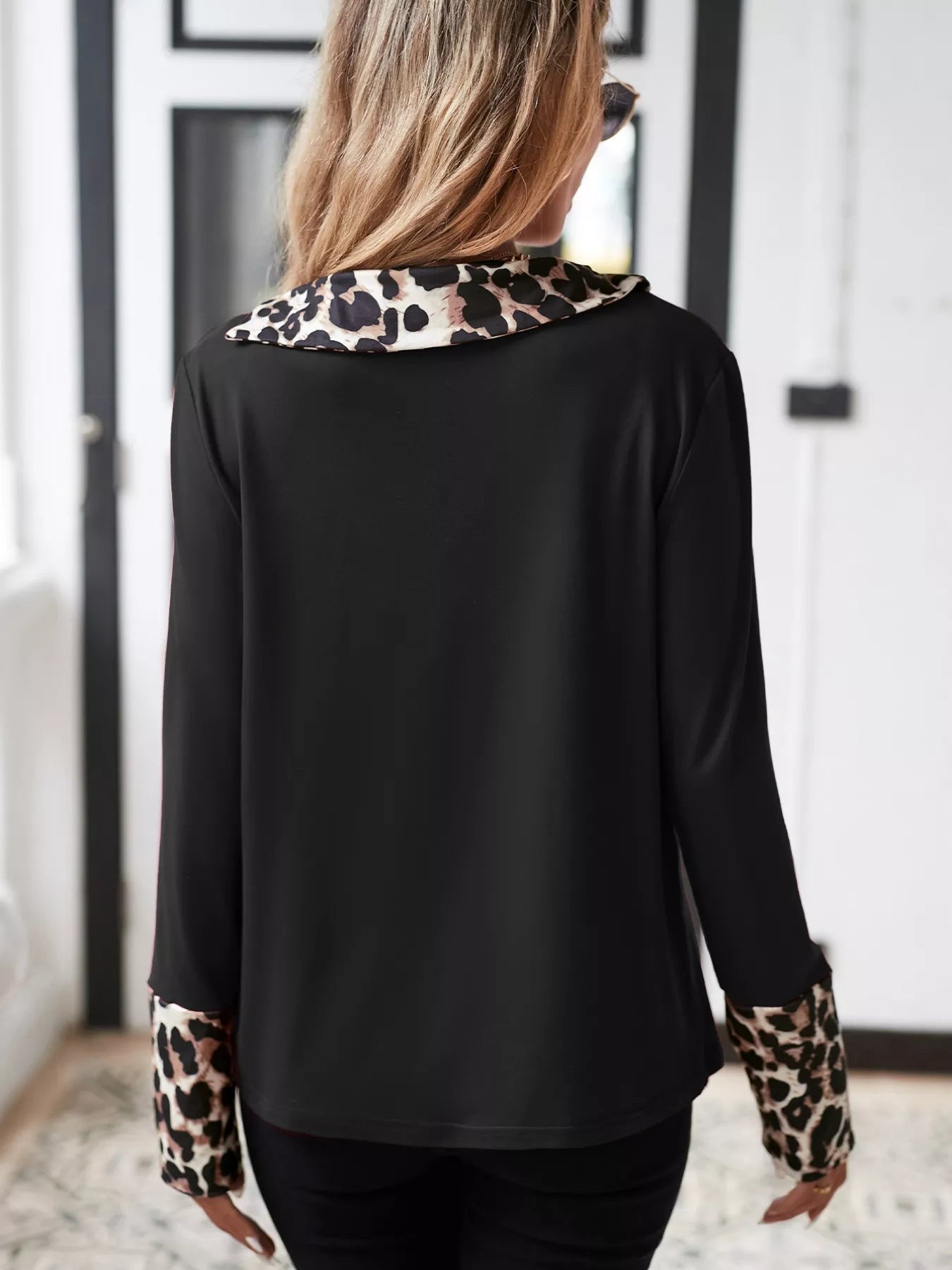Leopard Long Sleeve Blouse - Flip Flop Dynasty