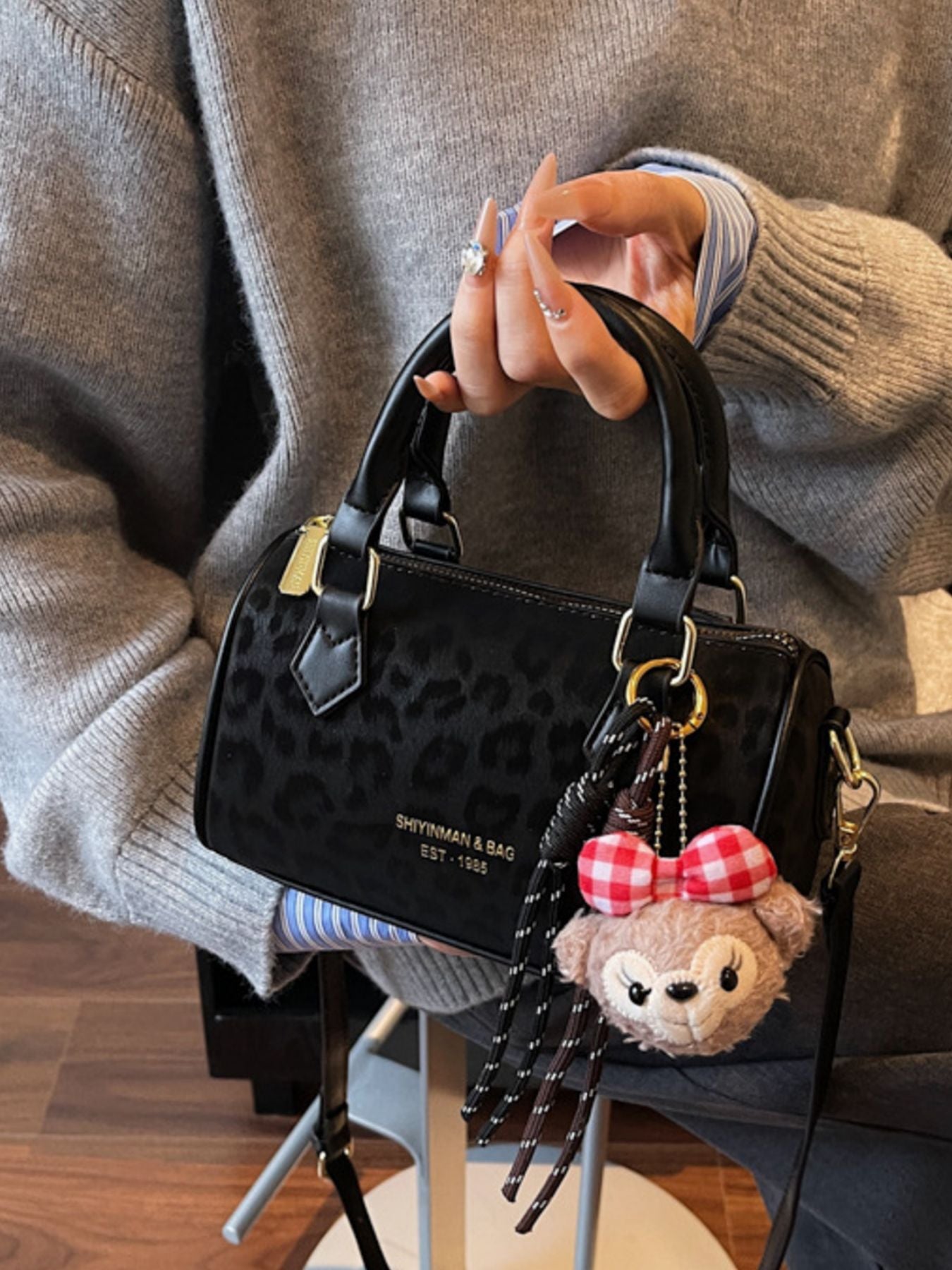 Leopard Print Barrel Crossbody Bag - Flip Flop Dynasty