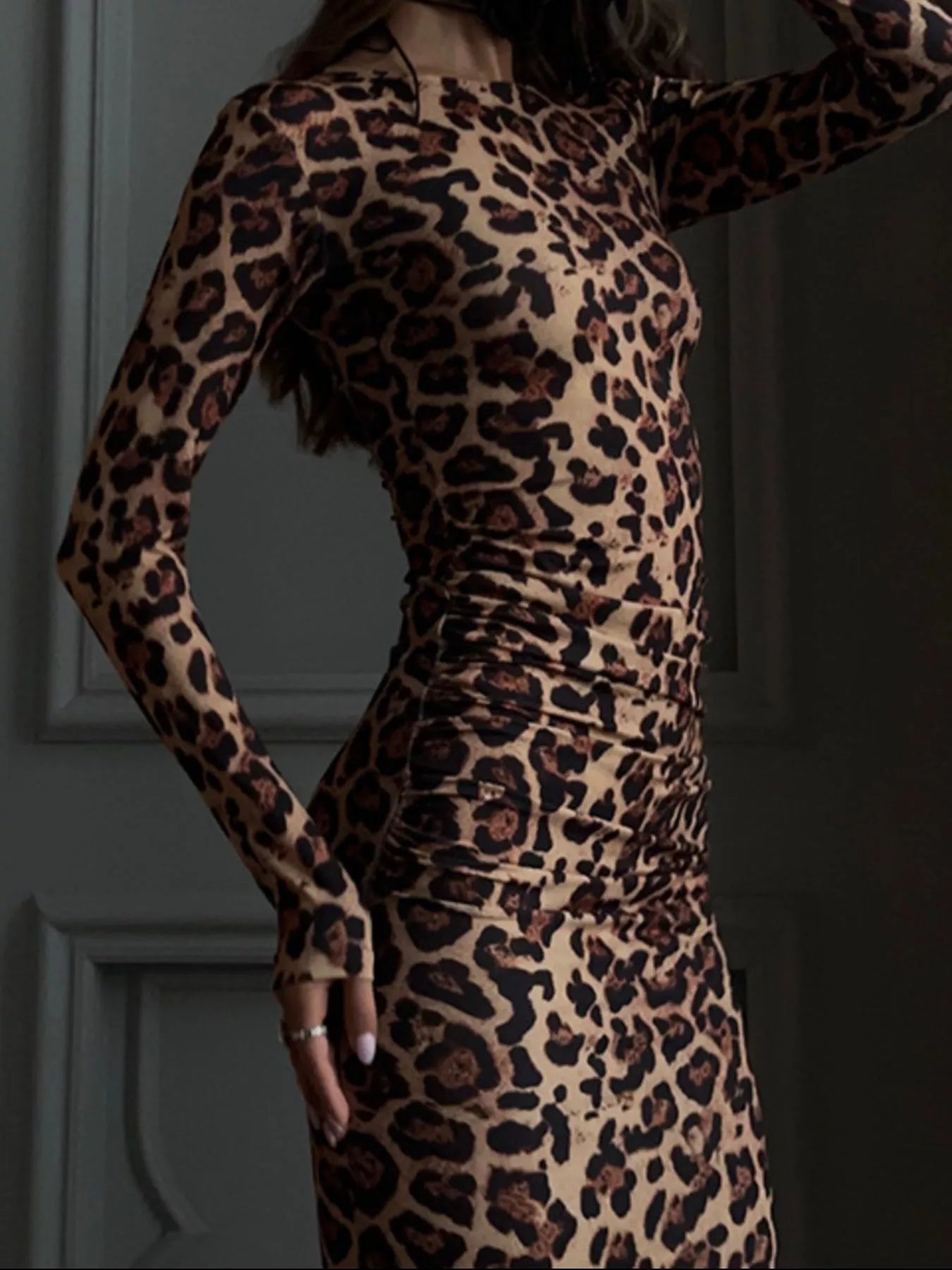 Leopard Print Bodycon Midi Dress - Flip Flop Dynasty