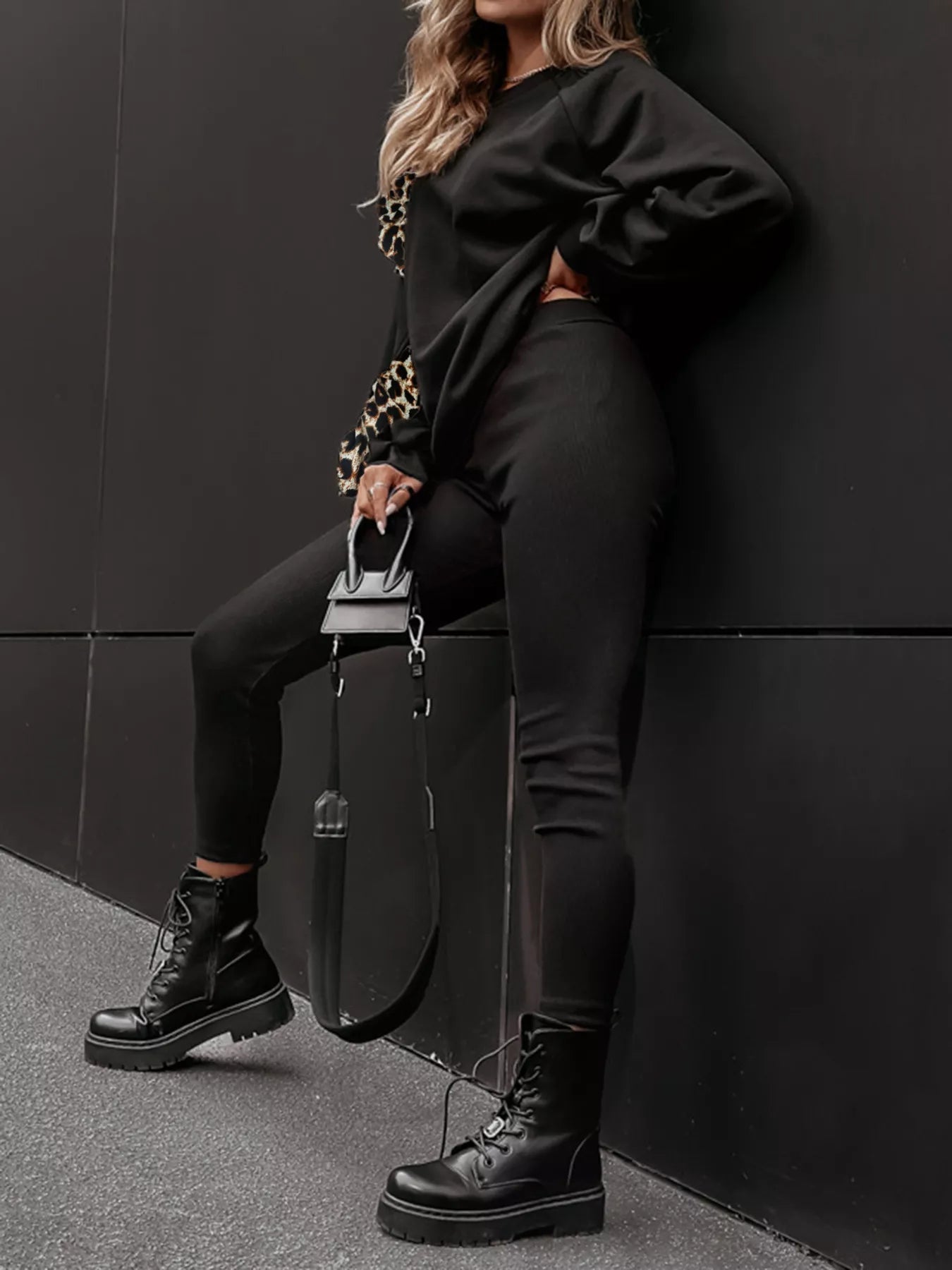 Leopard Trim Top and Pants Set - Flip Flop Dynasty