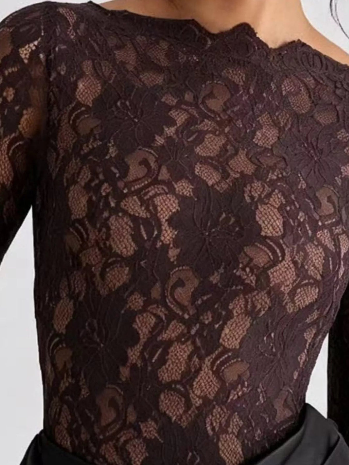 Long-Sleeve Lace and Satin Patchwork Maxi Dress - Flip Flop Dynasty