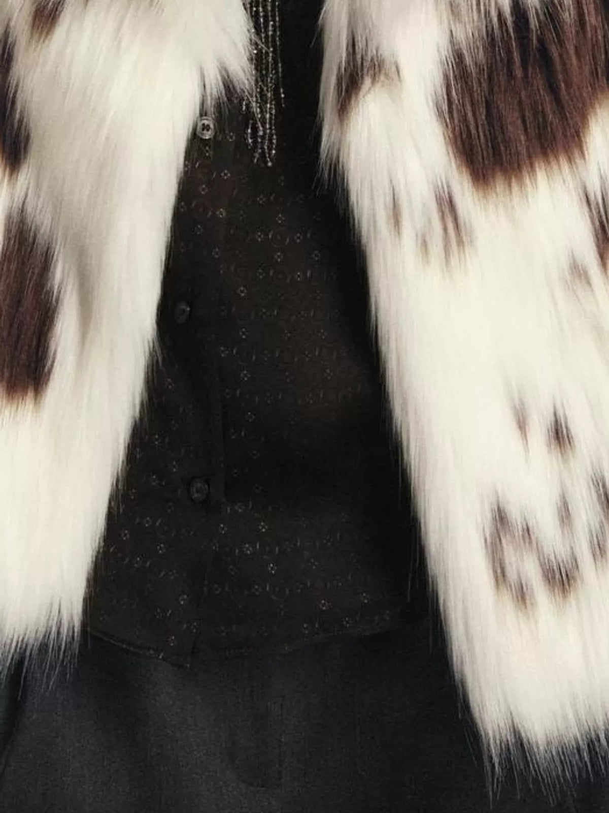 Luxurious Cow-Print Faux Fur Statement Coat - Flip Flop Dynasty