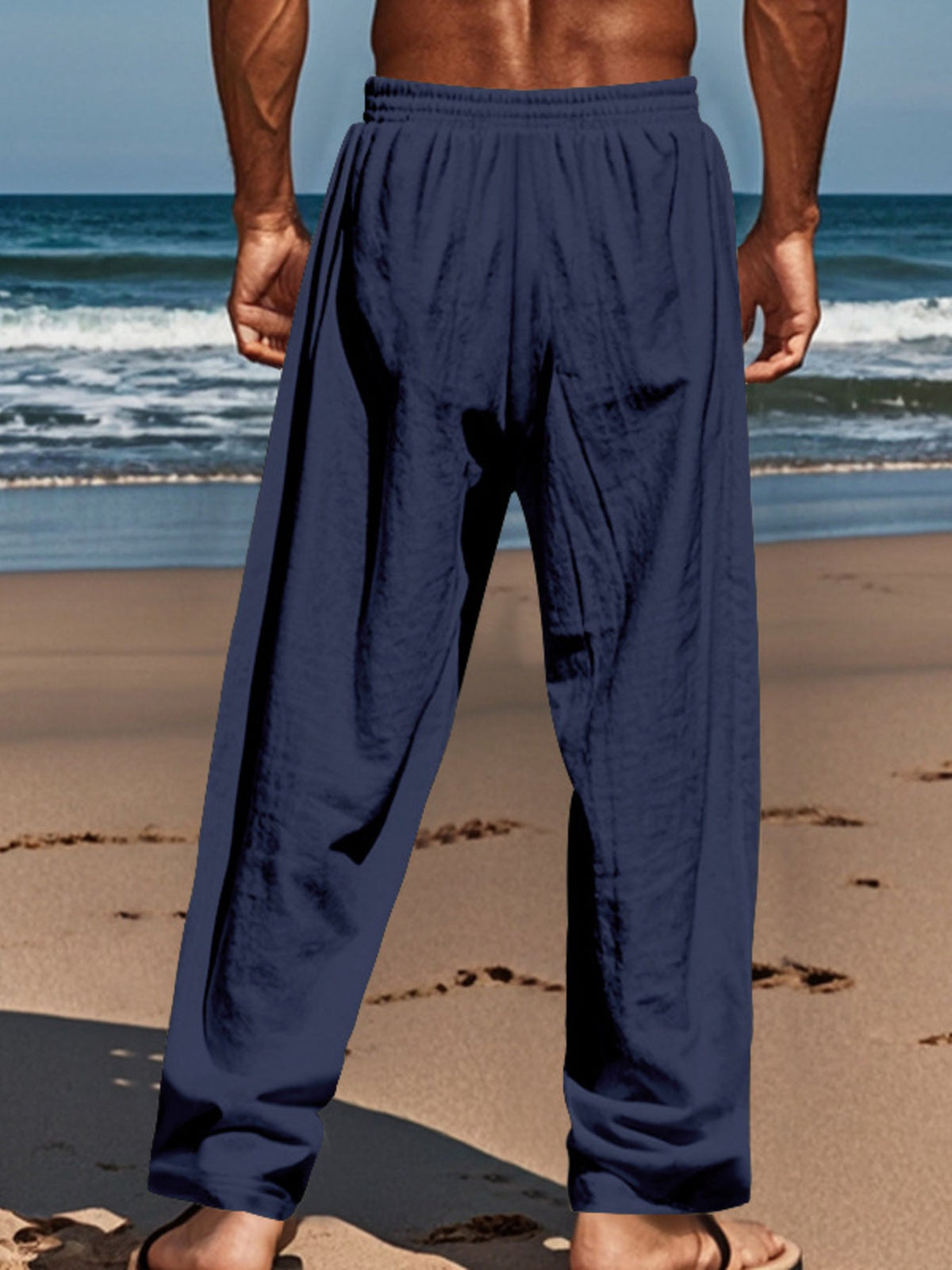 Men's Full Size Button-Fly Drawstring Pants Plus Size - Flip Flop Dynasty