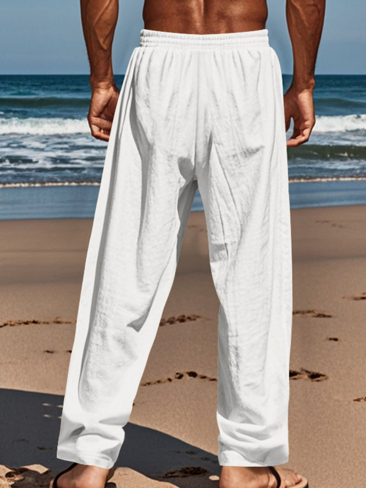 Men's Full Size Button-Fly Drawstring Pants Plus Size - Flip Flop Dynasty
