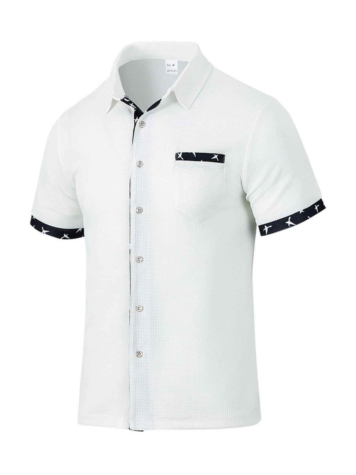 Men's Full Size Casual Button Up Short Sleeve Shirt Plus Size - Flip Flop Dynasty
