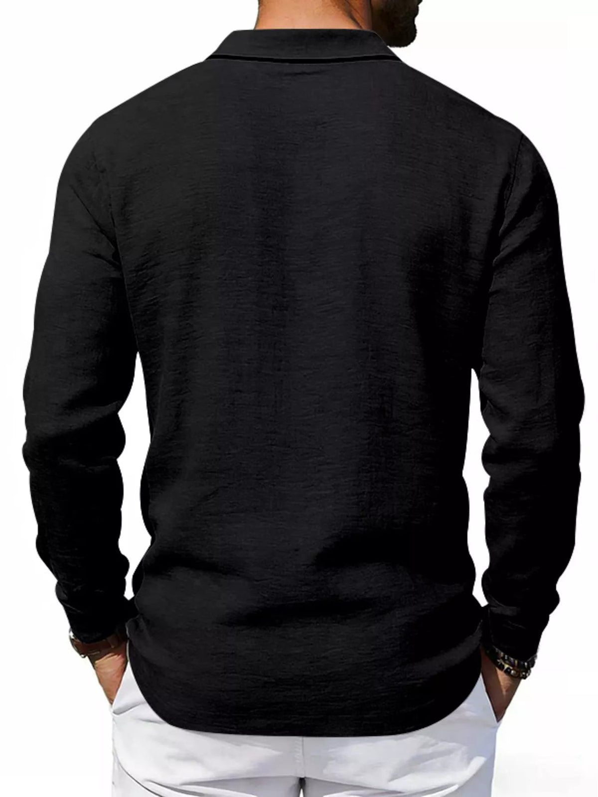Men's Full Size Classic Long Sleeve Polo Plus Size - Flip Flop Dynasty