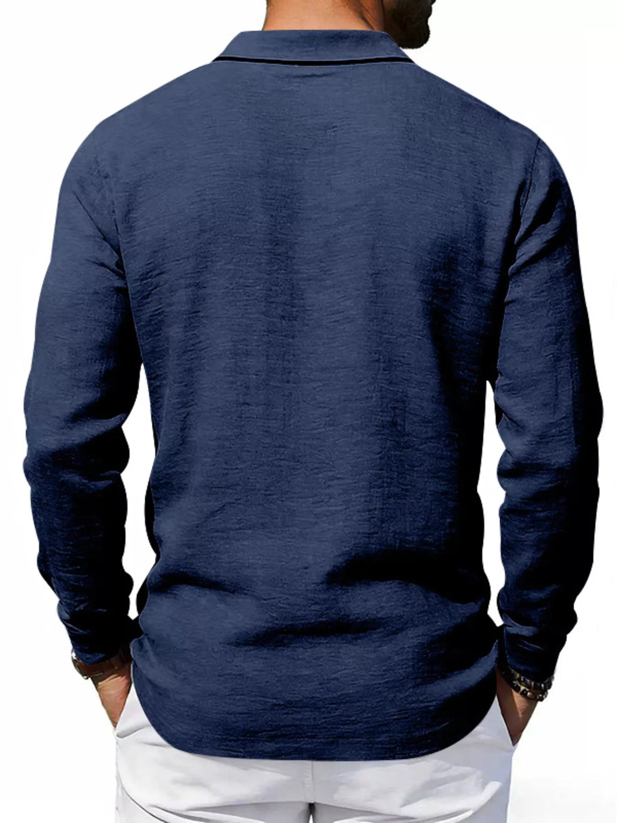 Men's Full Size Classic Long Sleeve Polo Plus Size - Flip Flop Dynasty