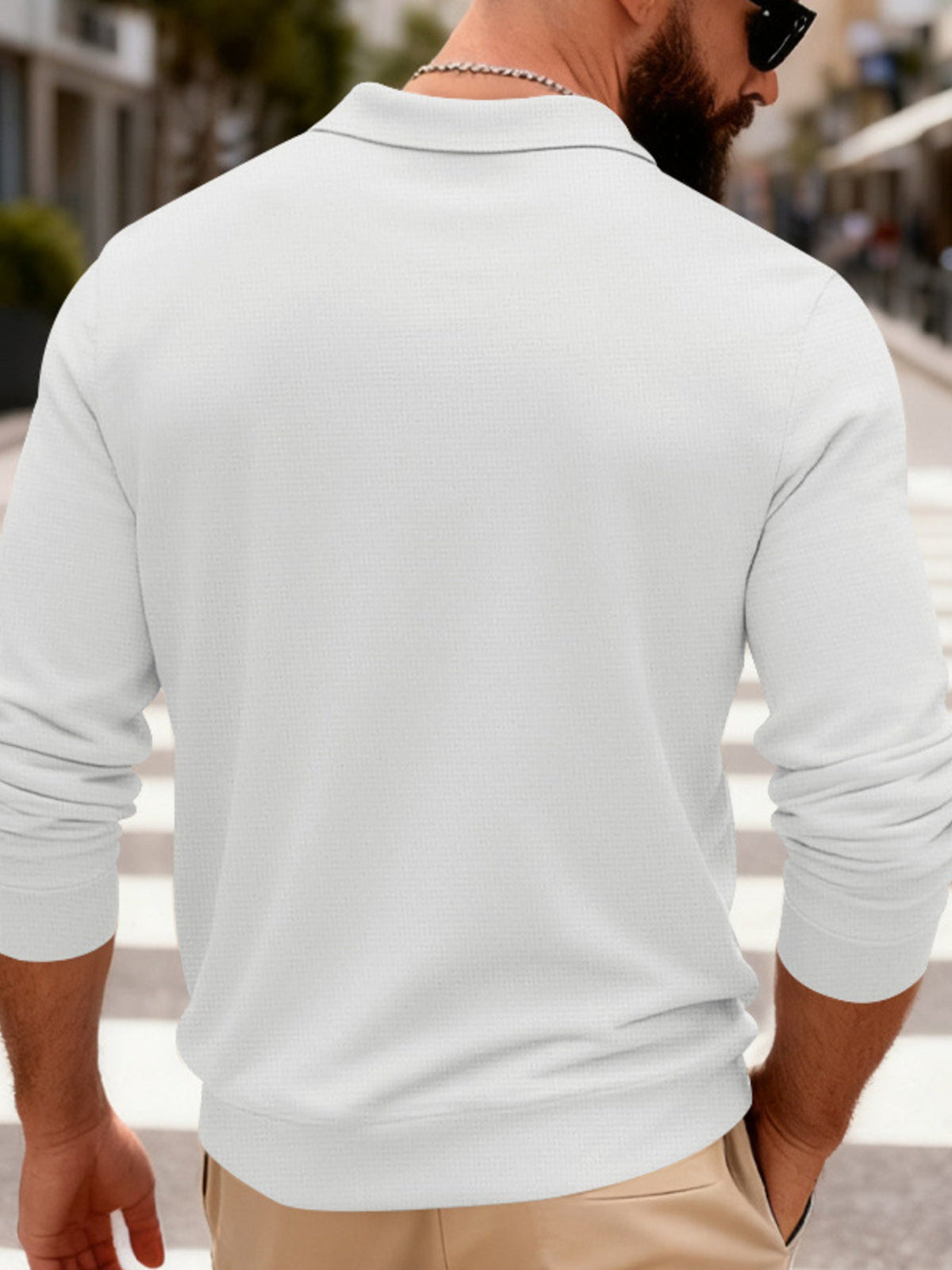 Men's Full Size Slim Fit Long Sleeve Polo Plus Size - Flip Flop Dynasty