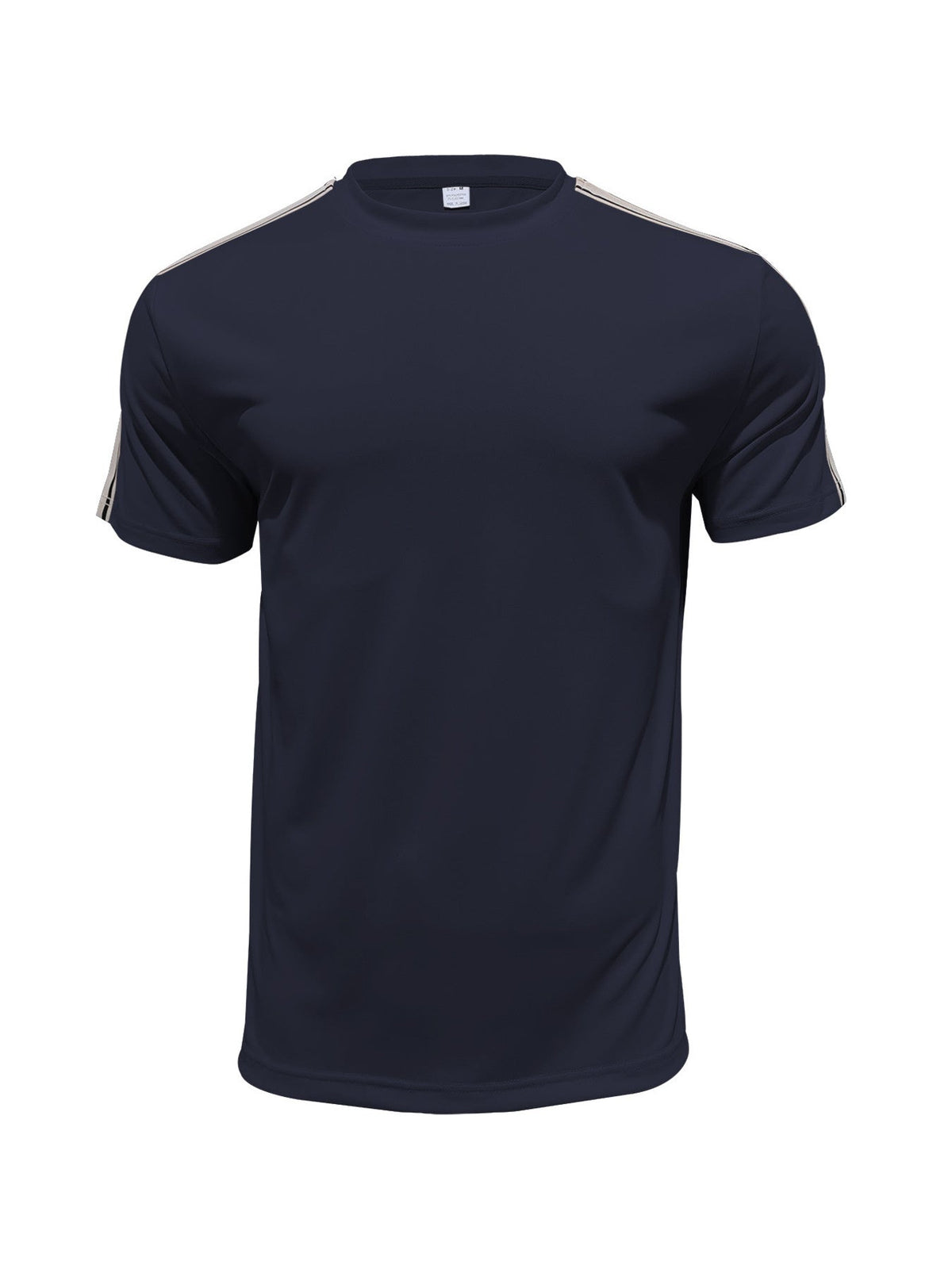 Men's Full Size Striped Shoulder Casual T-Shirt Plus Size - Flip Flop Dynasty
