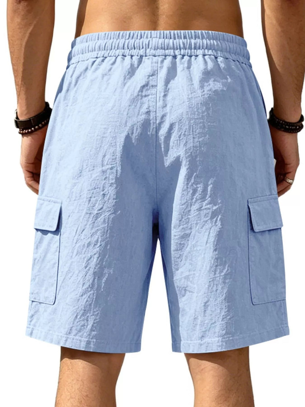 Men's Plus Size Casual Cargo Shorts with Drawstring Waist - Flip Flop Dynasty