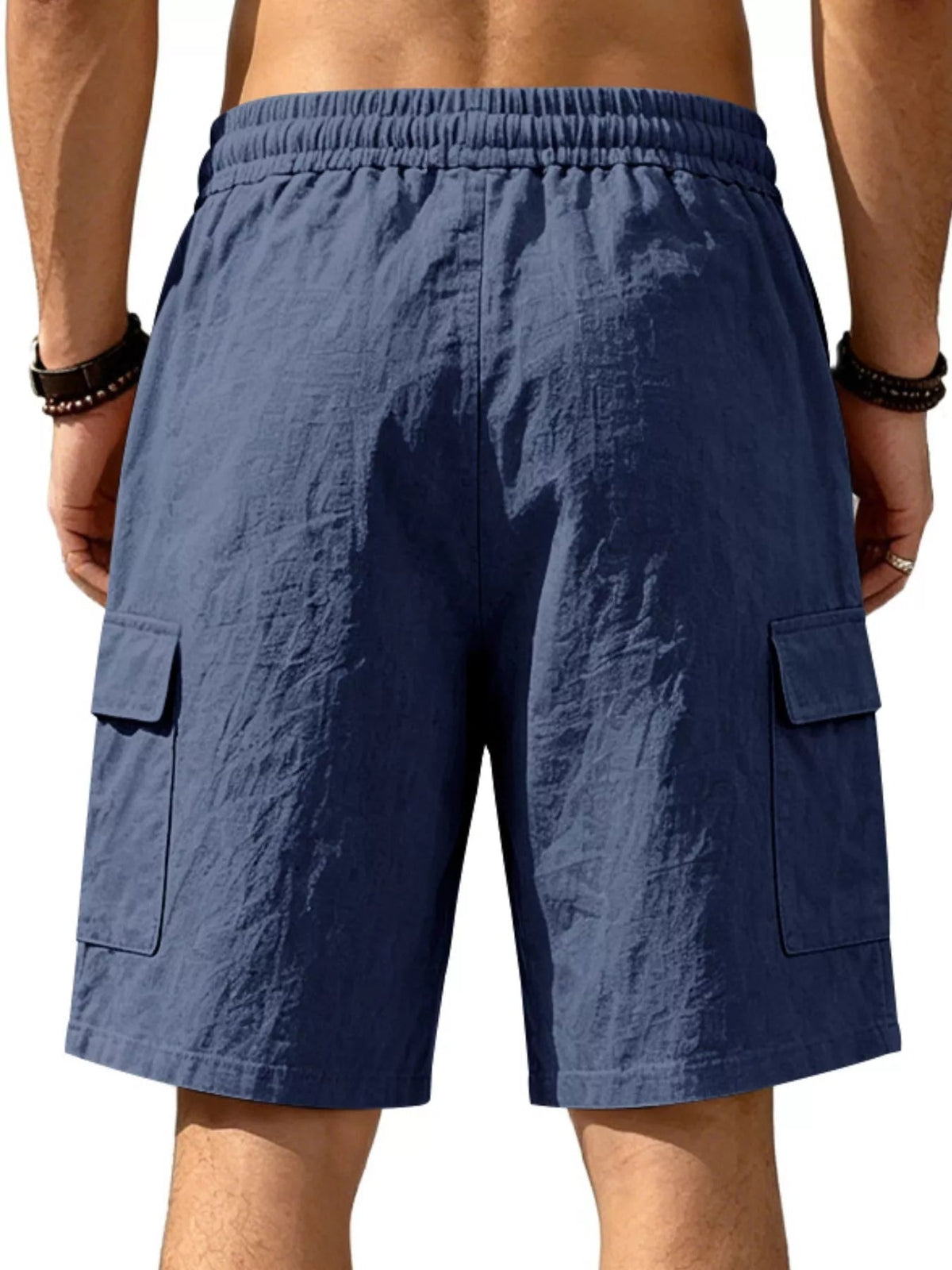 Men's Plus Size Casual Cargo Shorts with Drawstring Waist - Flip Flop Dynasty