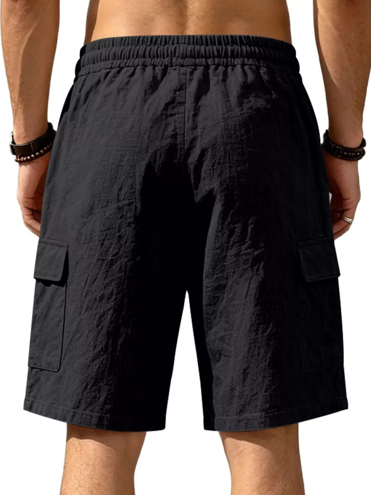Men's Plus Size Casual Cargo Shorts with Drawstring Waist - Flip Flop Dynasty