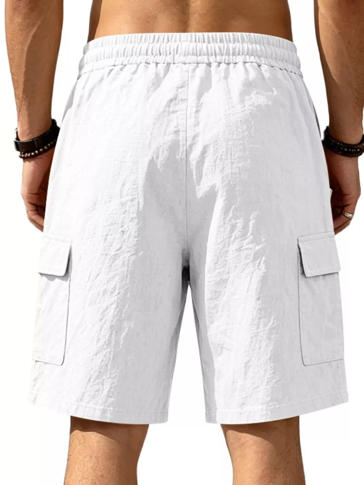 Men's Plus Size Casual Cargo Shorts with Drawstring Waist - Flip Flop Dynasty