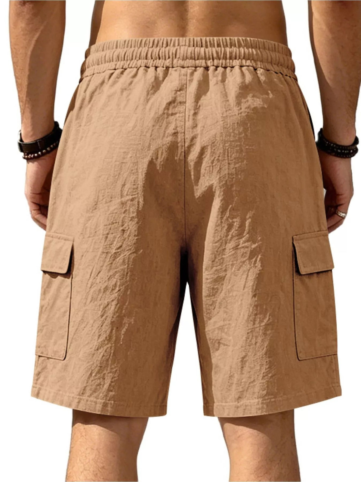 Men's Plus Size Casual Cargo Shorts with Drawstring Waist - Flip Flop Dynasty