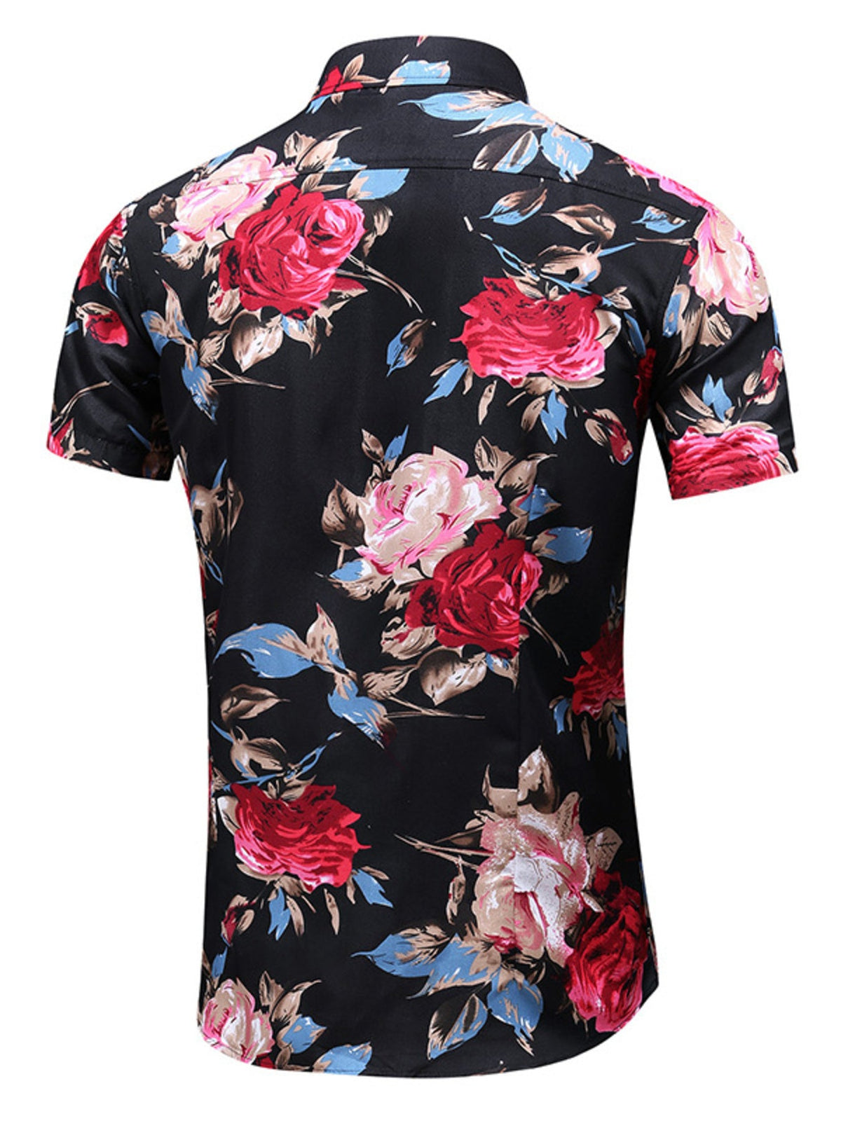 Men's Plus Size Floral Print Short Sleeve Casual Shirt - Flip Flop Dynasty