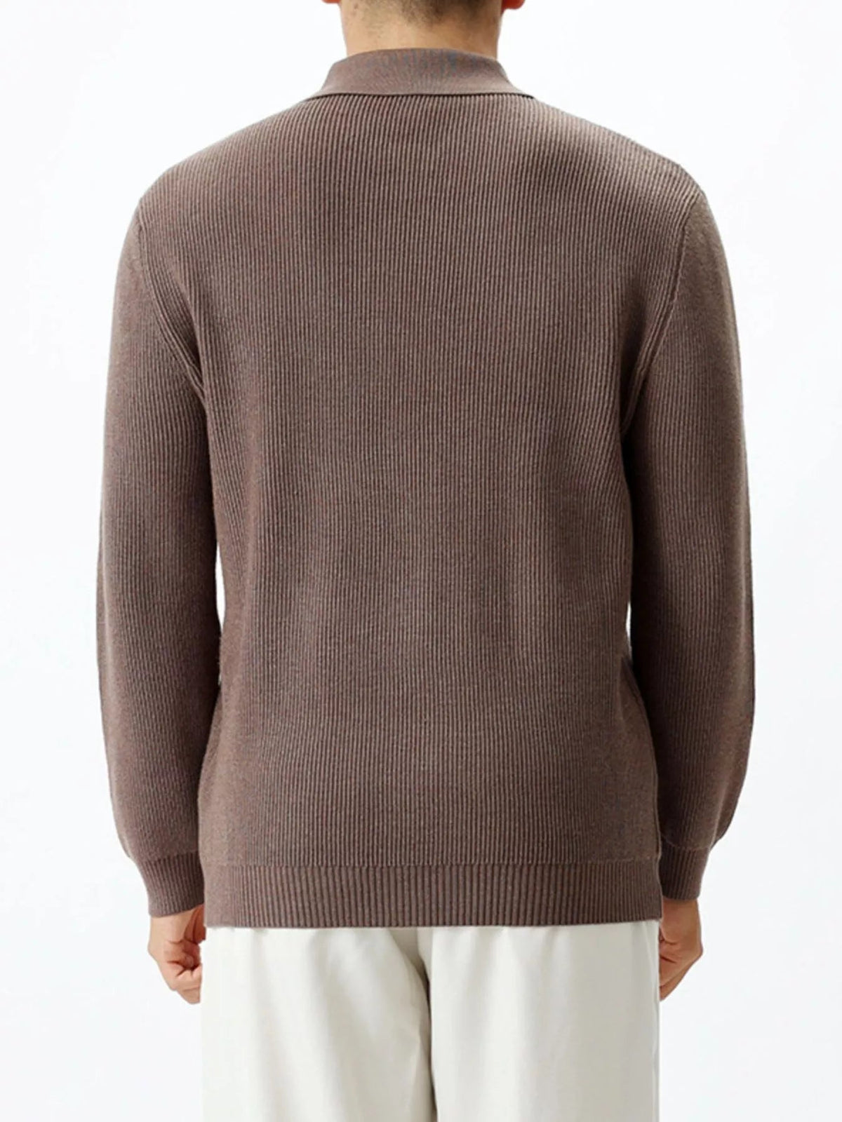 Men's Plus Size Ribbed Knit Quarter-Zip Sweater - Flip Flop Dynasty