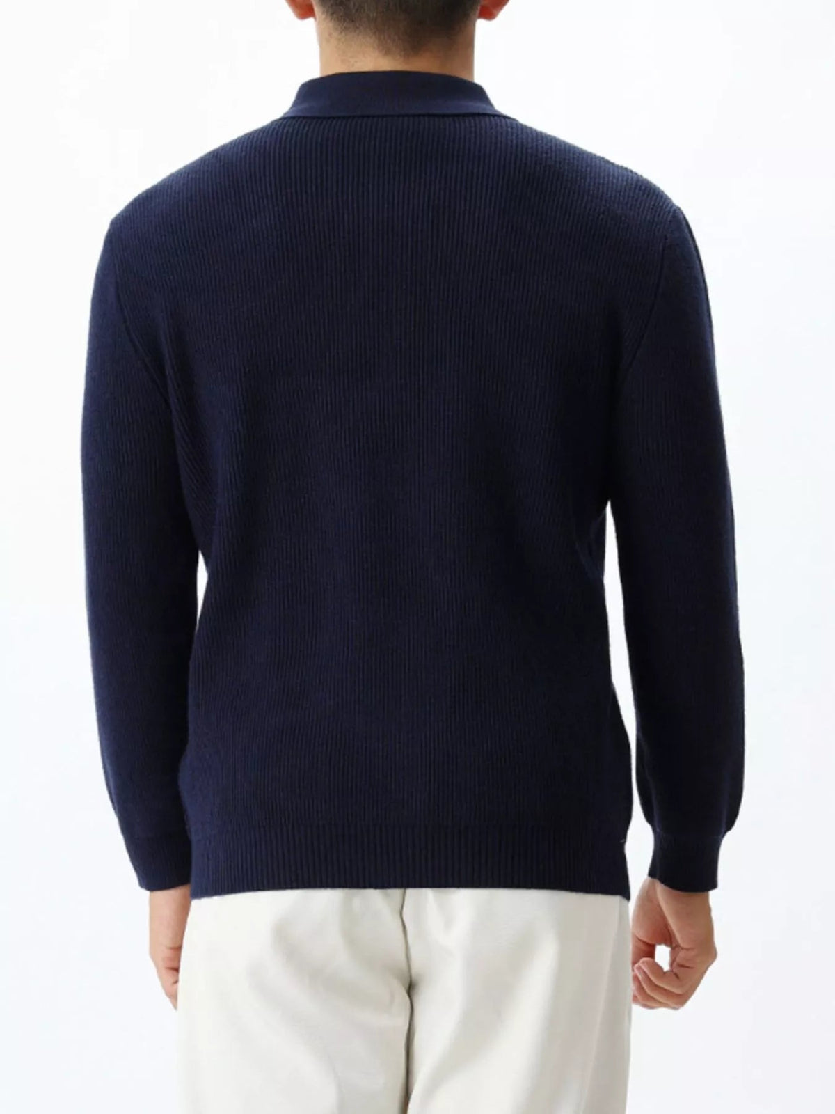 Men's Plus Size Ribbed Knit Quarter-Zip Sweater - Flip Flop Dynasty