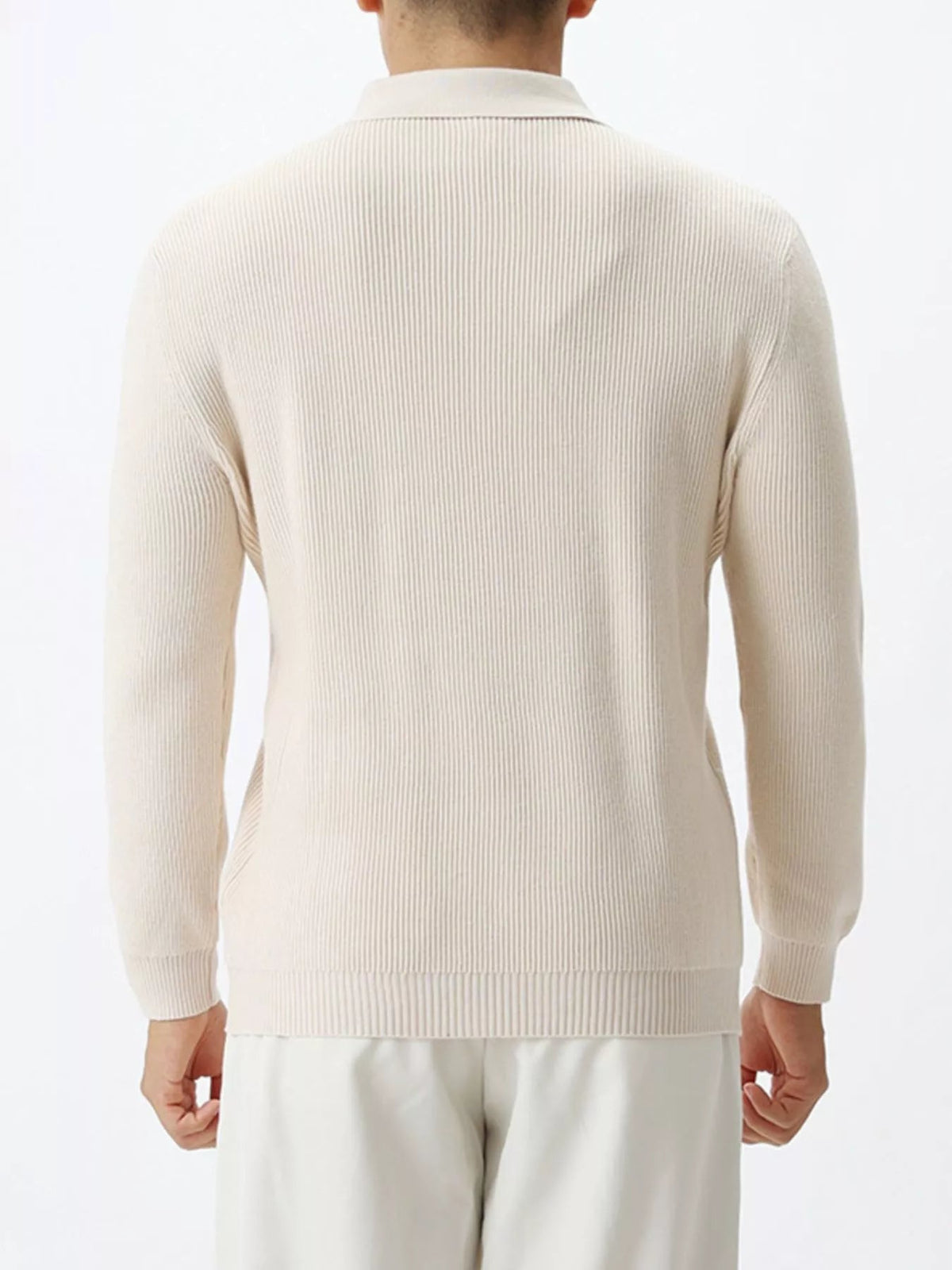 Men's Plus Size Ribbed Knit Quarter-Zip Sweater - Flip Flop Dynasty