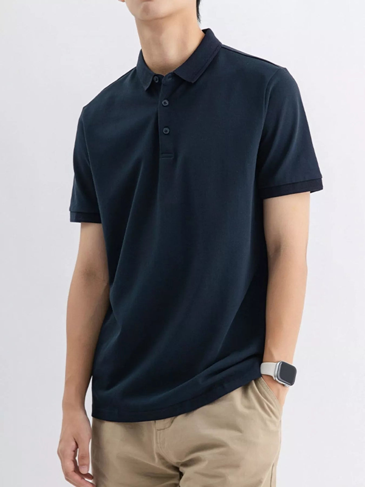 Men's Plus Size Solid Color Short Sleeve Polo - Flip Flop Dynasty