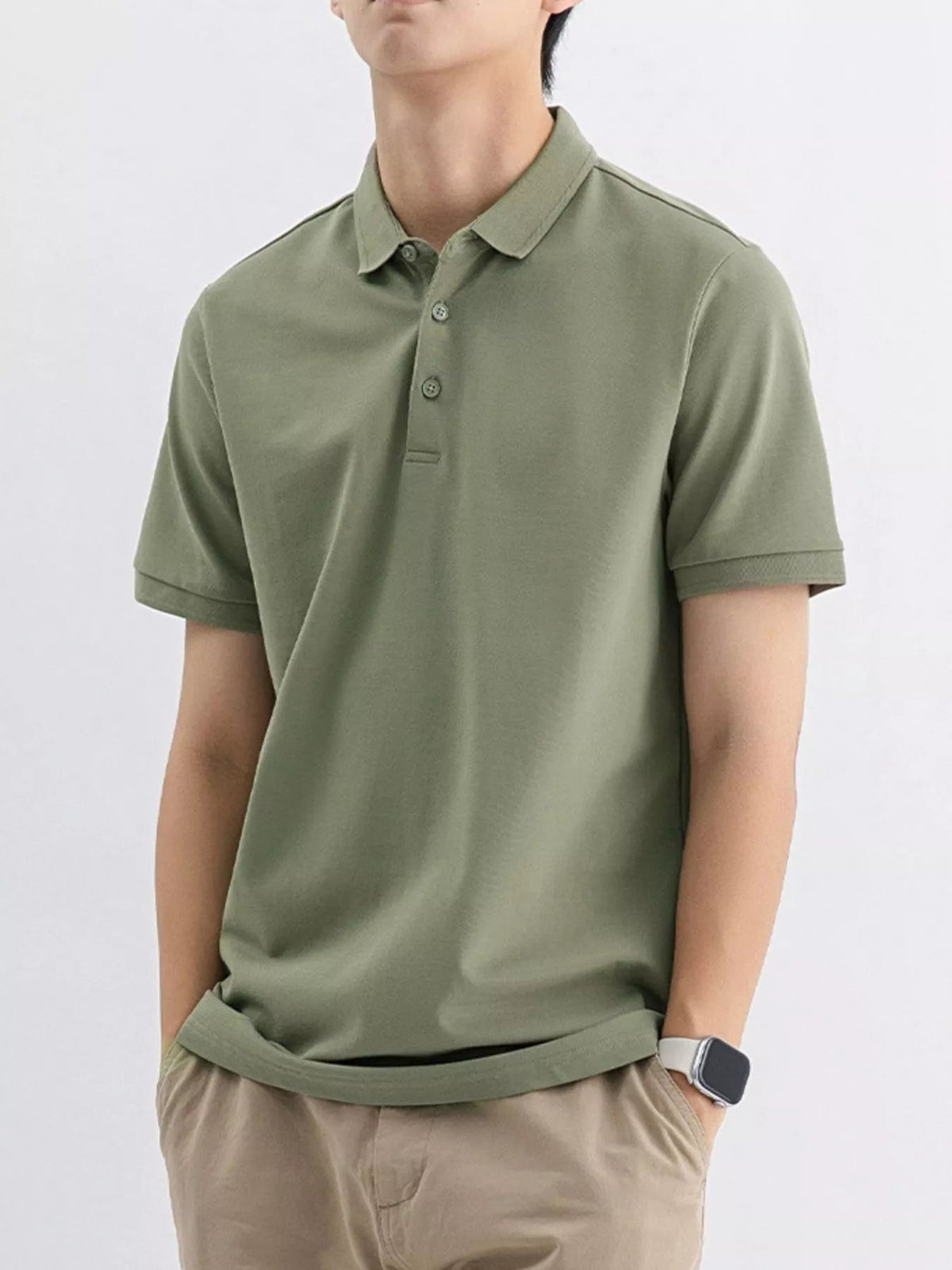 Men's Plus Size Solid Color Short Sleeve Polo - Flip Flop Dynasty