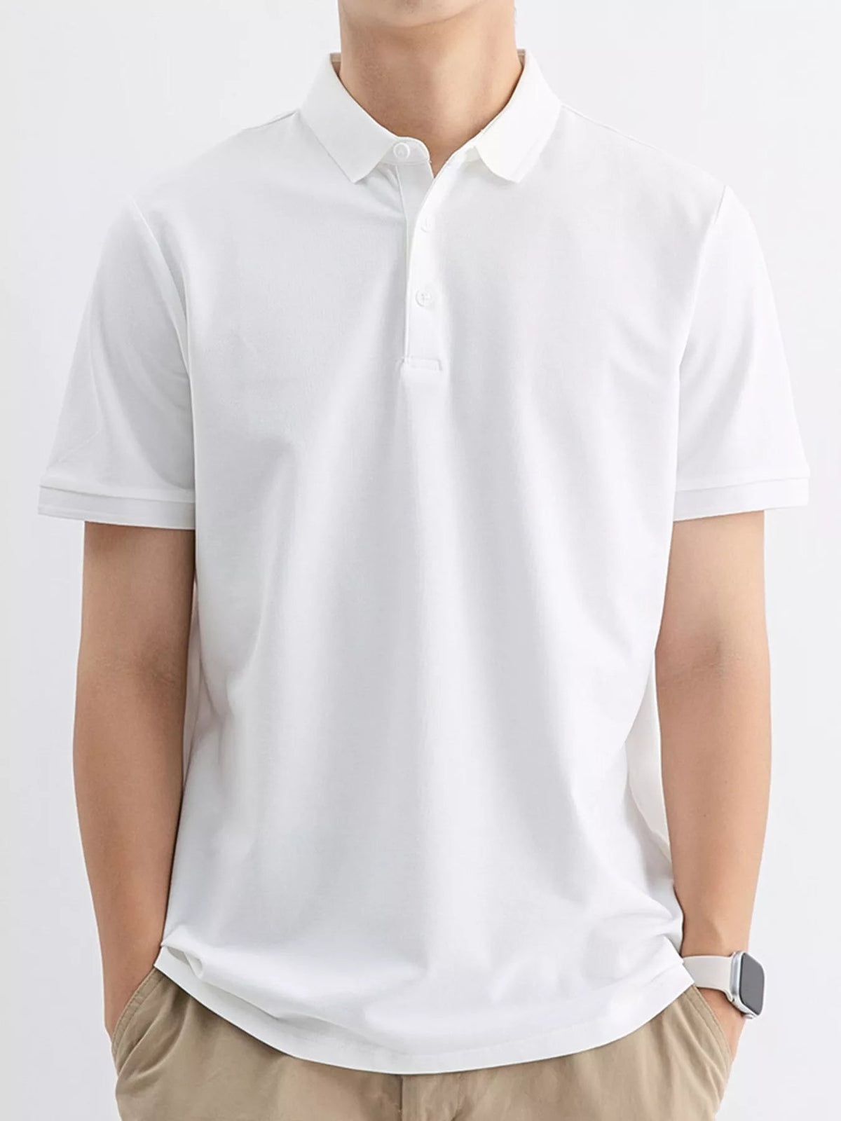Men's Plus Size Solid Color Short Sleeve Polo - Flip Flop Dynasty