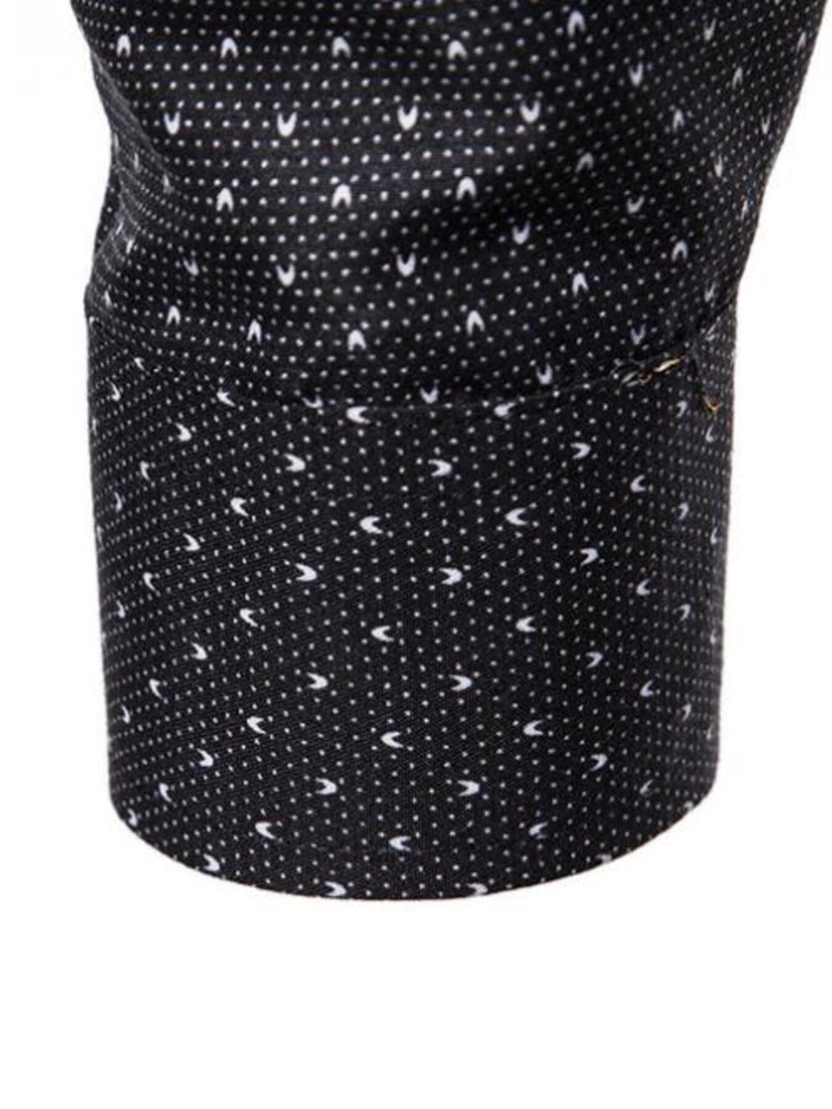 Men's Slim Fit Dotted Pattern Long Sleeve Shirt - Flip Flop Dynasty