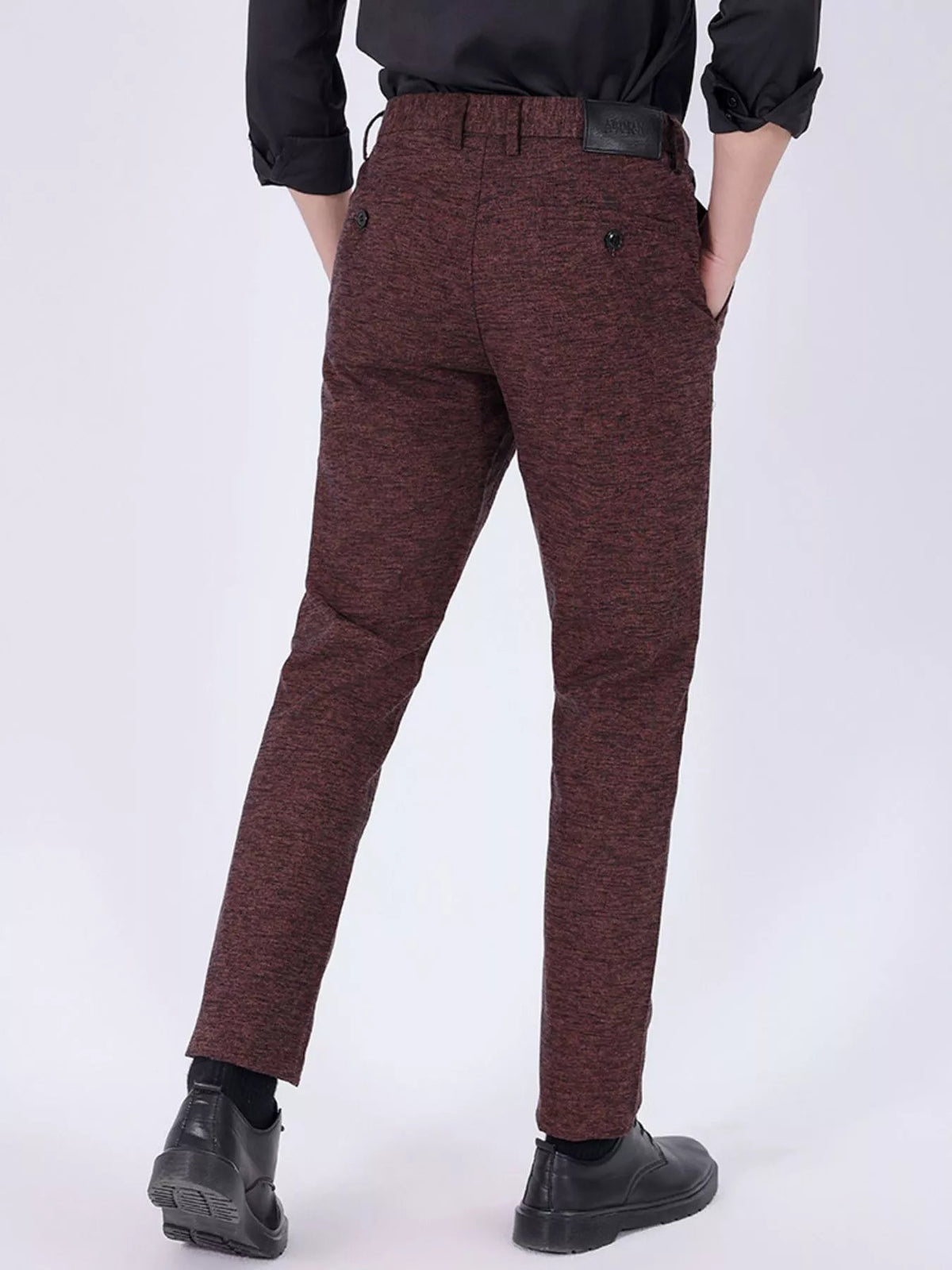 Men's Textured Slim-Fit Pants - Flip Flop Dynasty