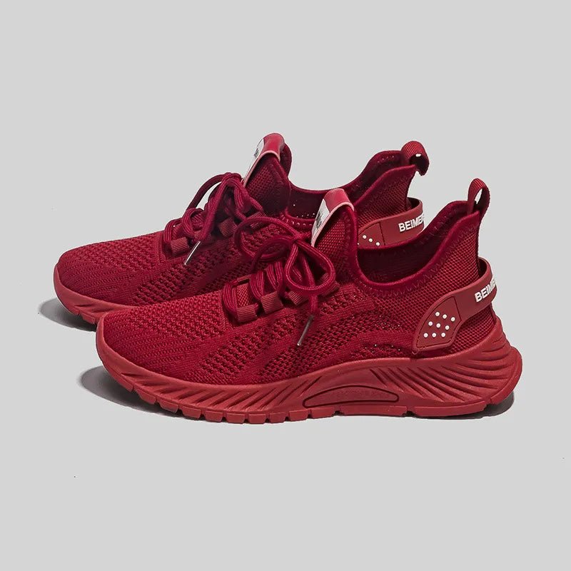 Mesh Lace - Up Platform Athletic Shoes - Flip Flop Dynasty