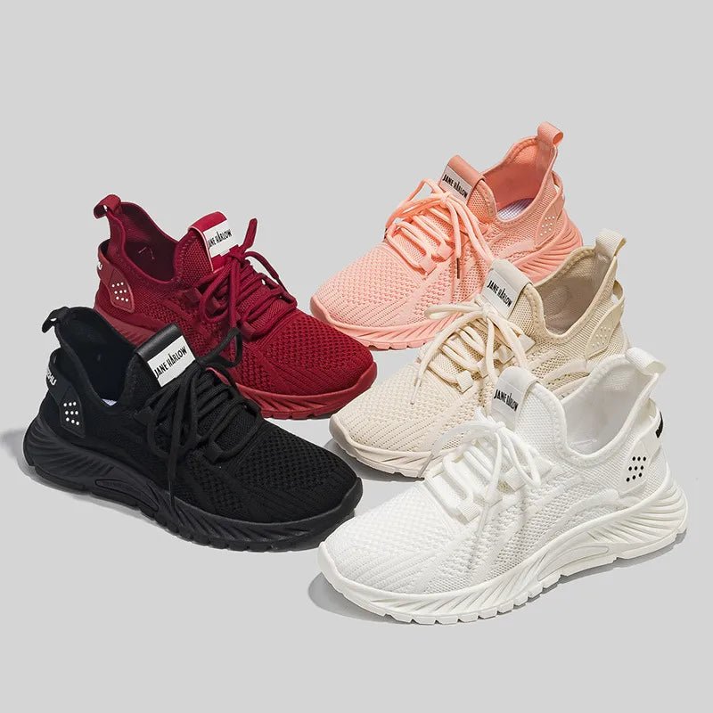 Mesh Lace - Up Platform Athletic Shoes - Flip Flop Dynasty