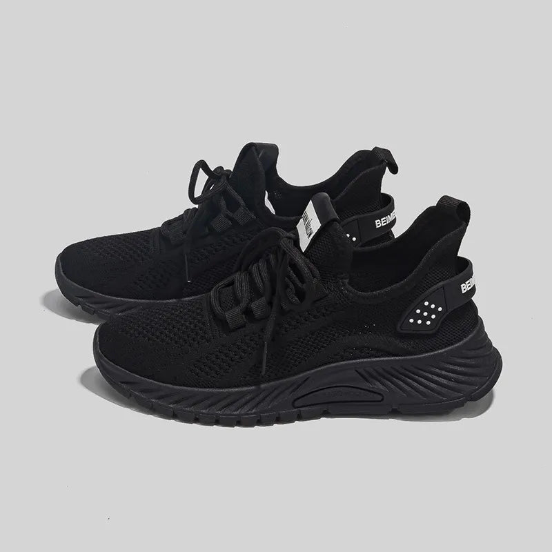 Mesh Lace - Up Platform Athletic Shoes - Flip Flop Dynasty