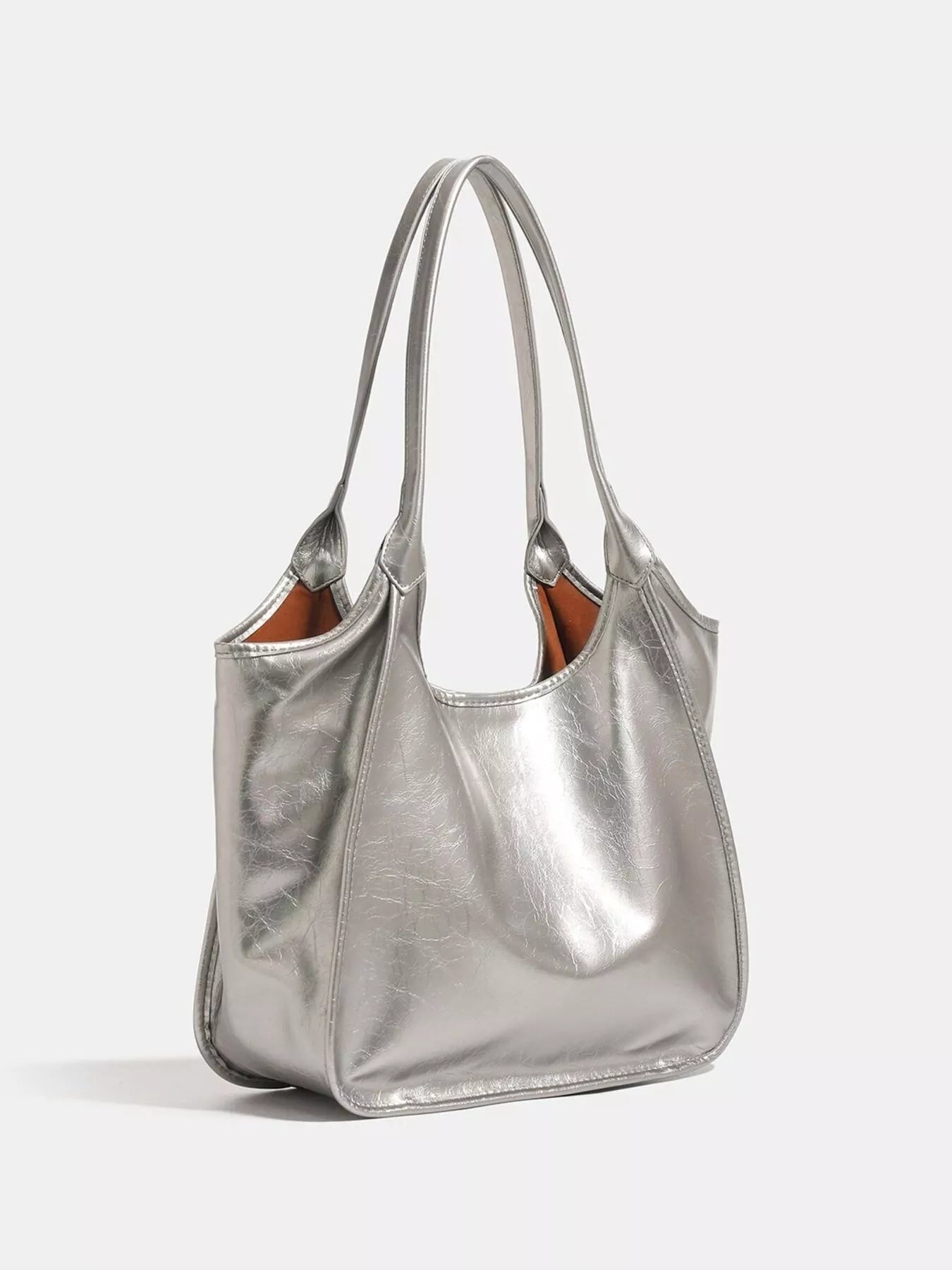 Metallic PU Leather Tote Bag - Flip Flop Dynasty