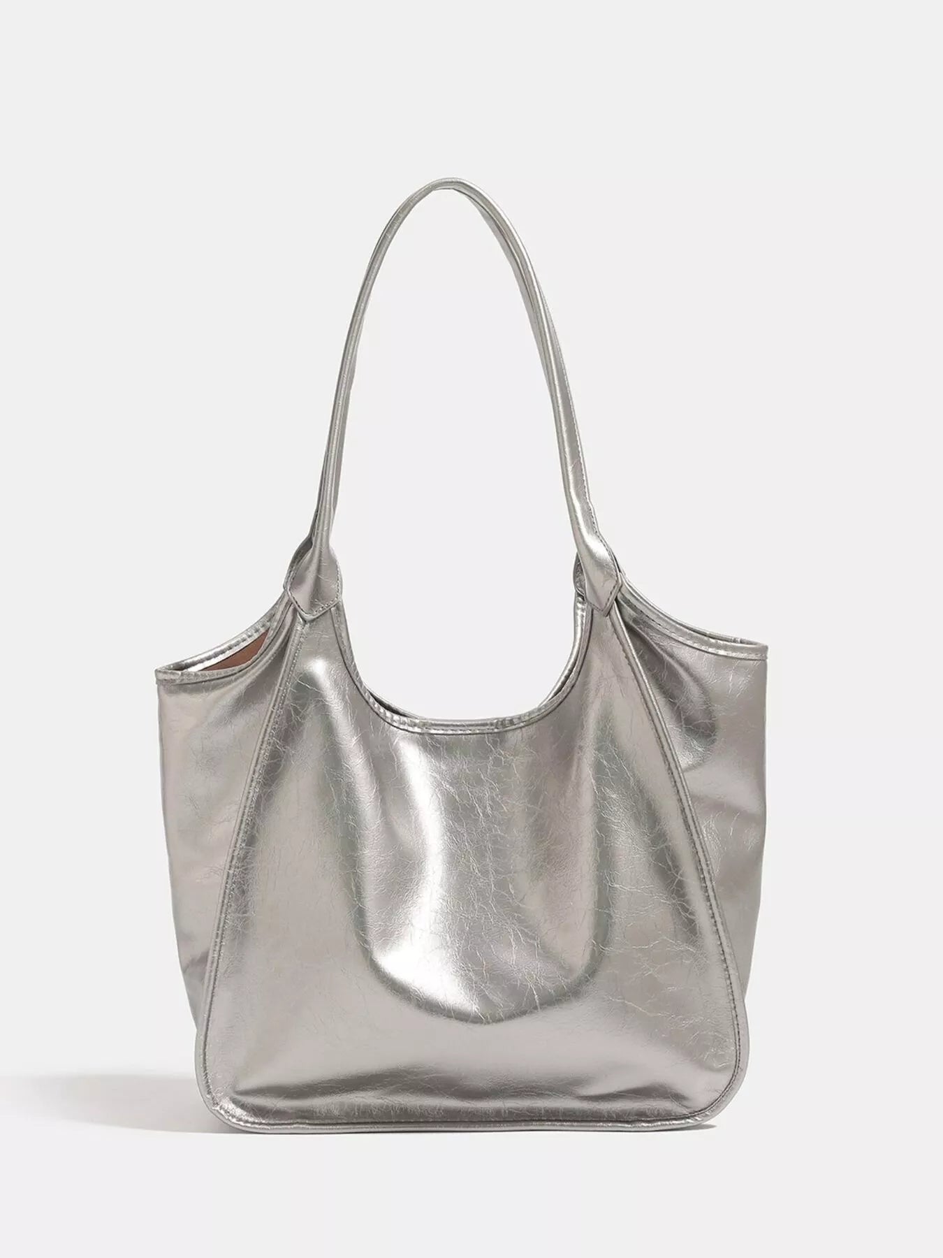 Metallic PU Leather Tote Bag - Flip Flop Dynasty