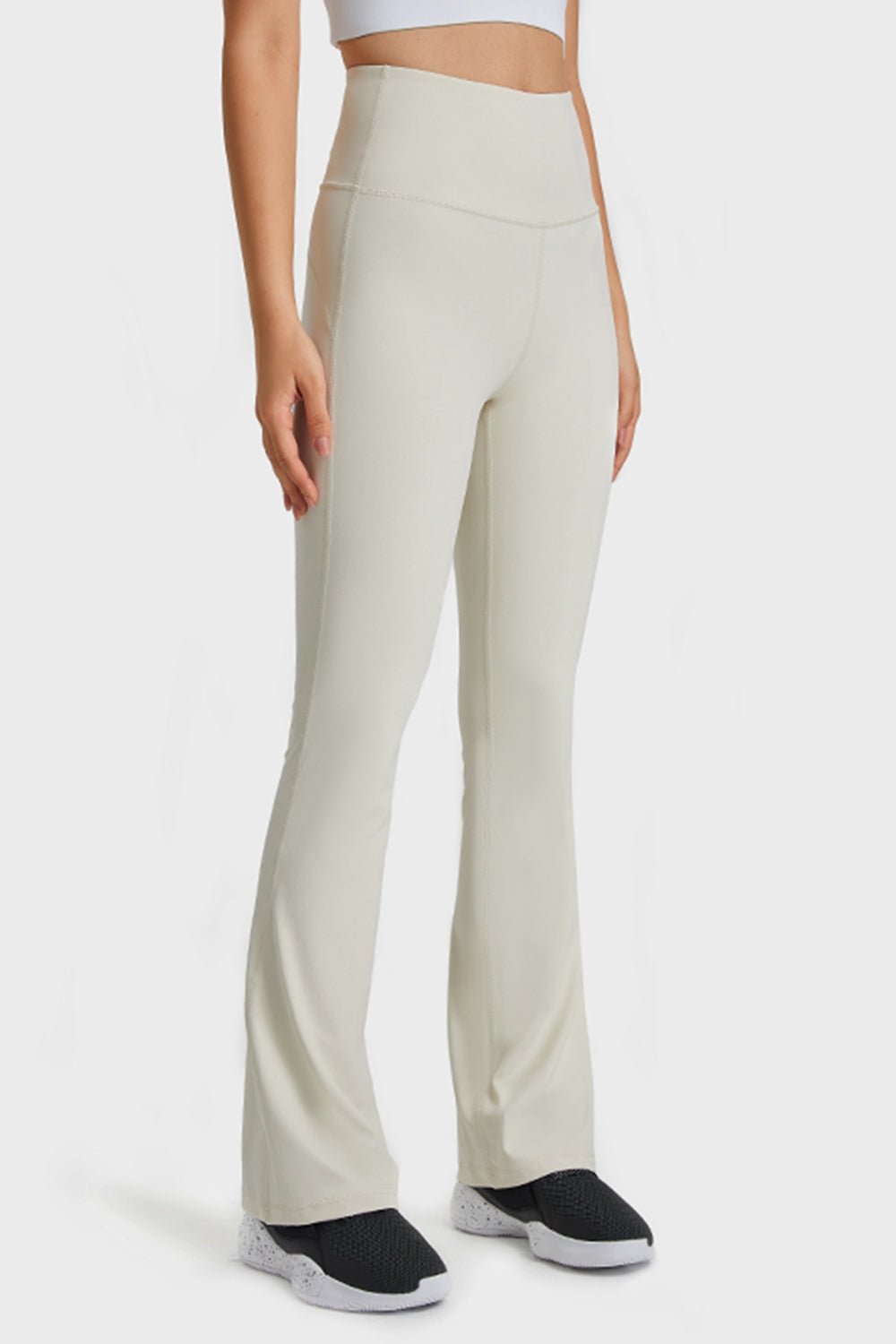 Millennia Elastic Waist Flare Yoga Pants - Flip Flop Dynasty
