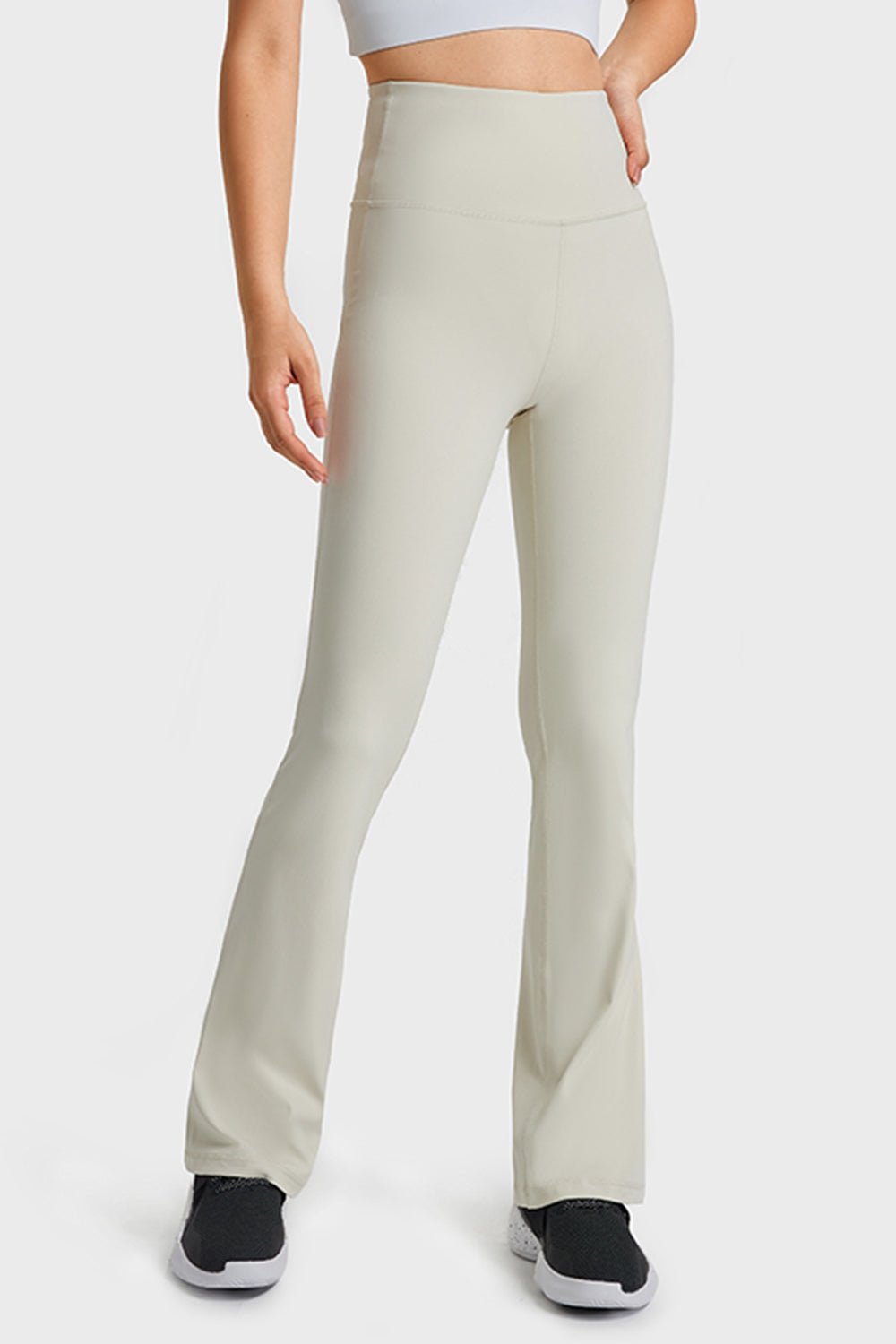 Millennia Elastic Waist Flare Yoga Pants - Flip Flop Dynasty