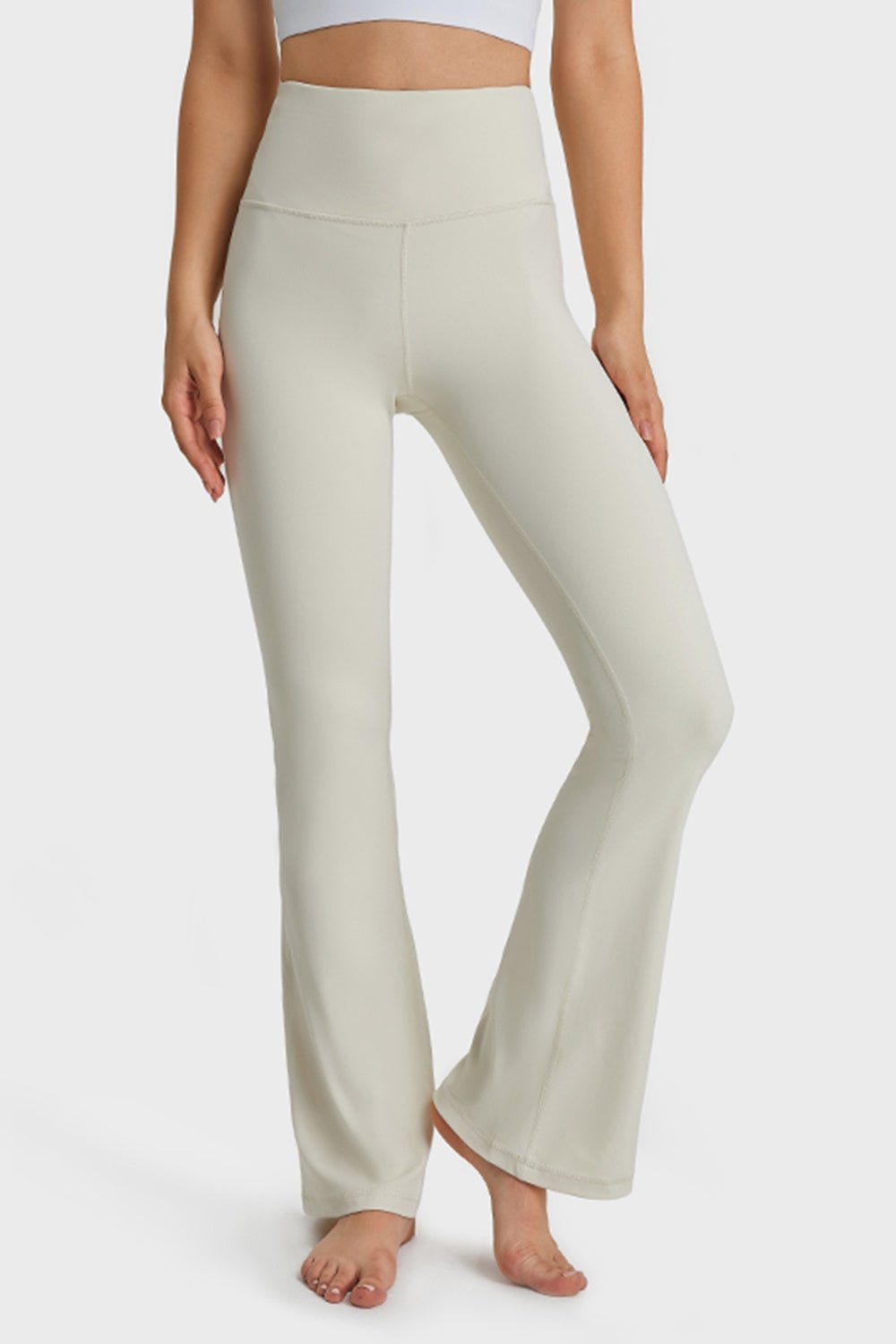 Millennia Elastic Waist Flare Yoga Pants - Flip Flop Dynasty