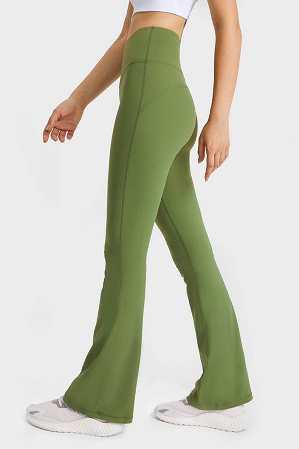 Millennia Elastic Waist Flare Yoga Pants - Flip Flop Dynasty