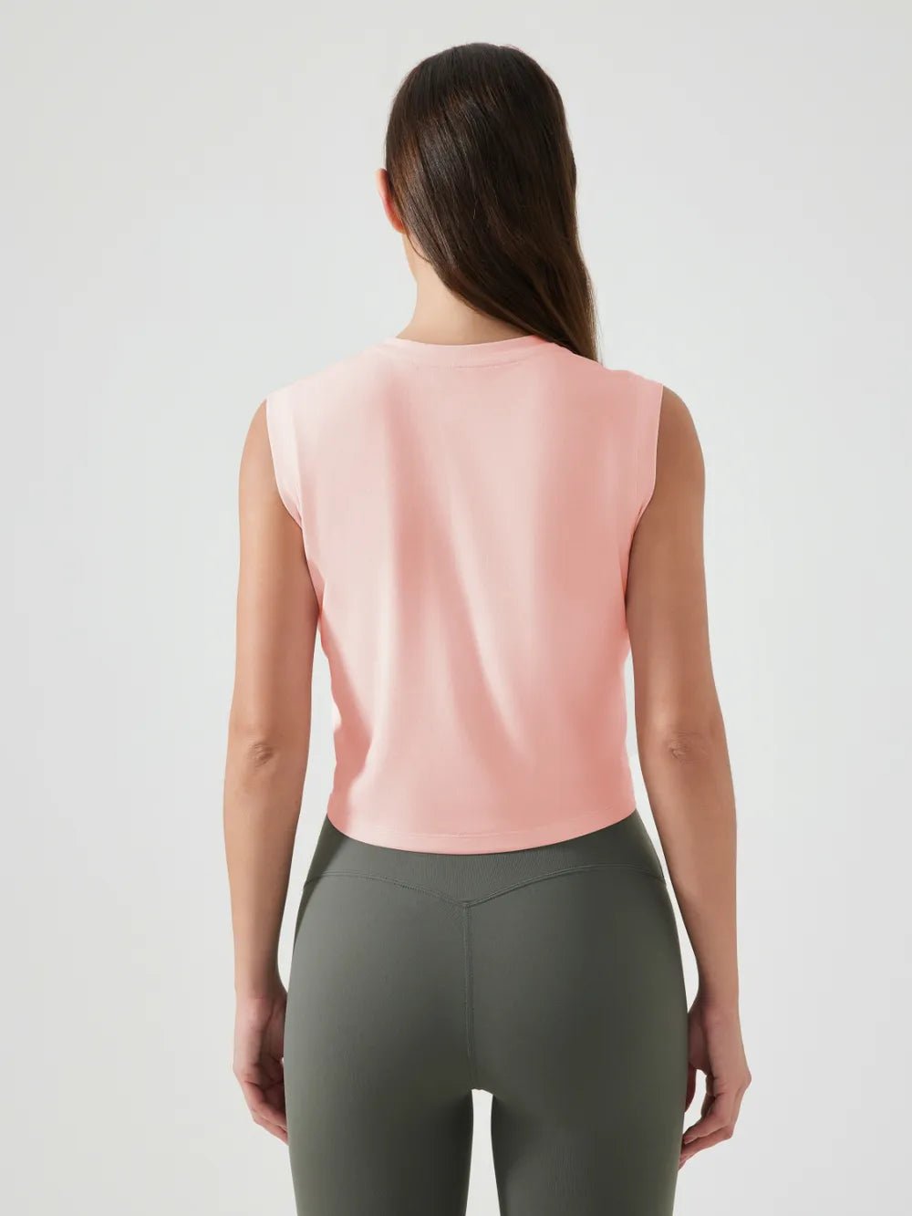 Millennia Round Neck Cropped Active Tank - Flip Flop Dynasty