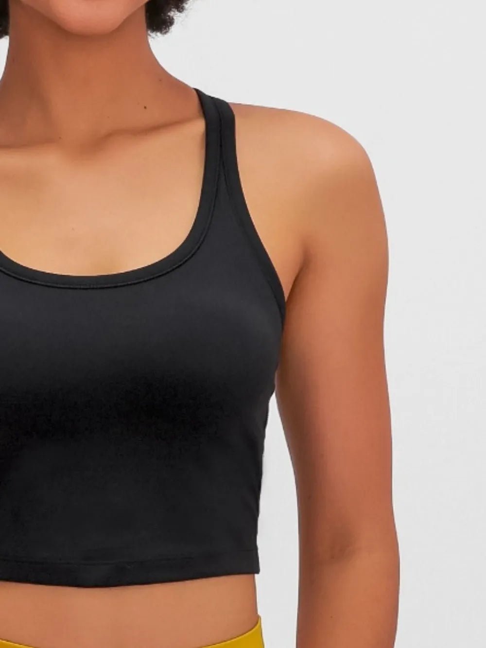 Millennia Scoop Neck Active Tank with Detachable Chest Pads - Flip Flop Dynasty