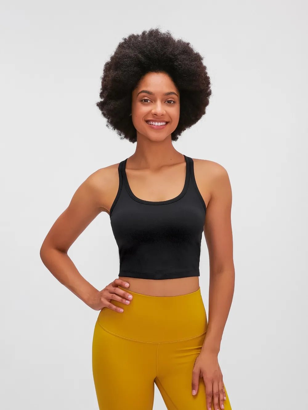 Millennia Scoop Neck Active Tank with Detachable Chest Pads - Flip Flop Dynasty