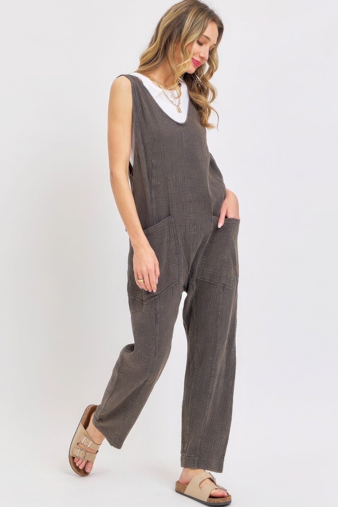 Mineral Washed Summer Jumpsuit - Flip Flop Dynasty