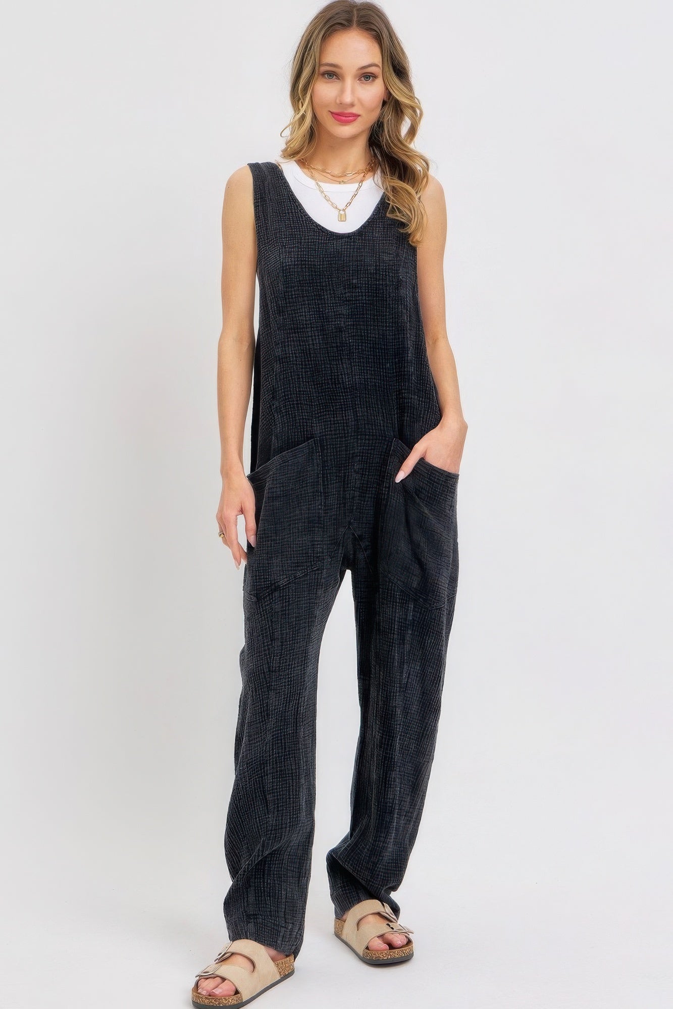 Mineral Washed Summer Jumpsuit - Flip Flop Dynasty