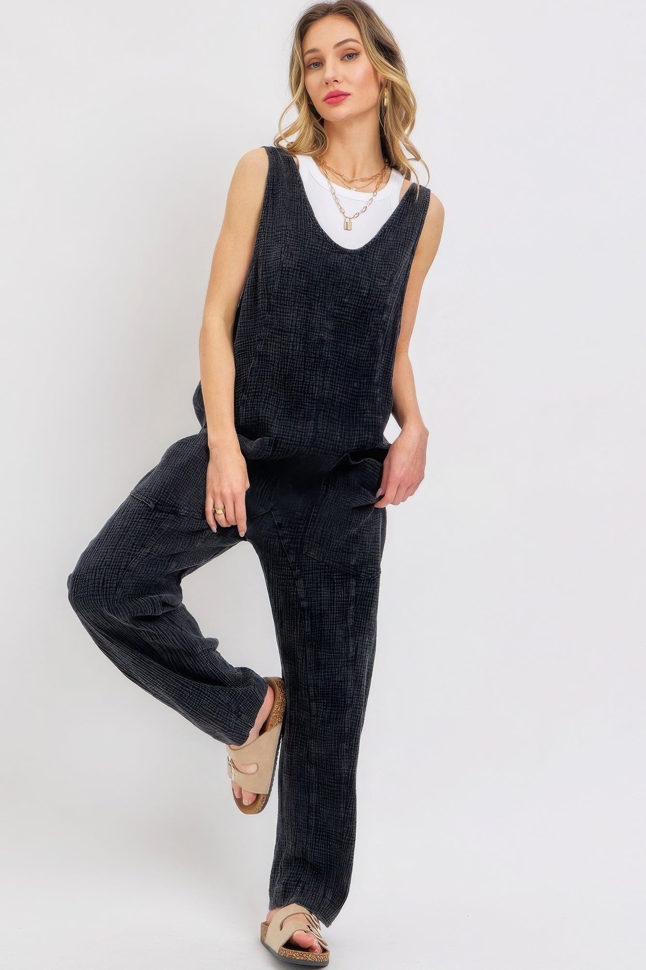 Mineral Washed Summer Jumpsuit - Flip Flop Dynasty